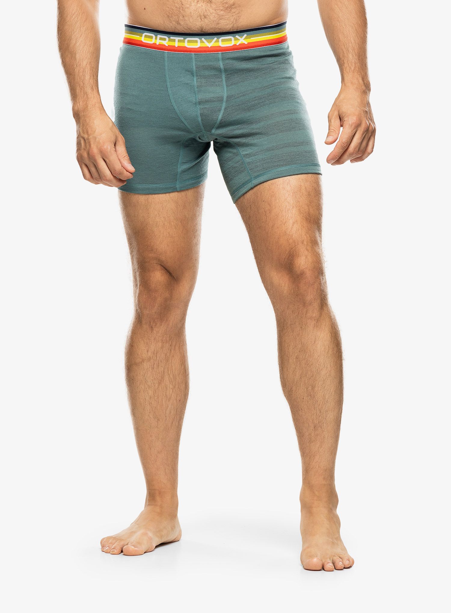 Pánské termoaktivní boxerky Ortovox 185 Rock N Wool Boxer - arctic grey