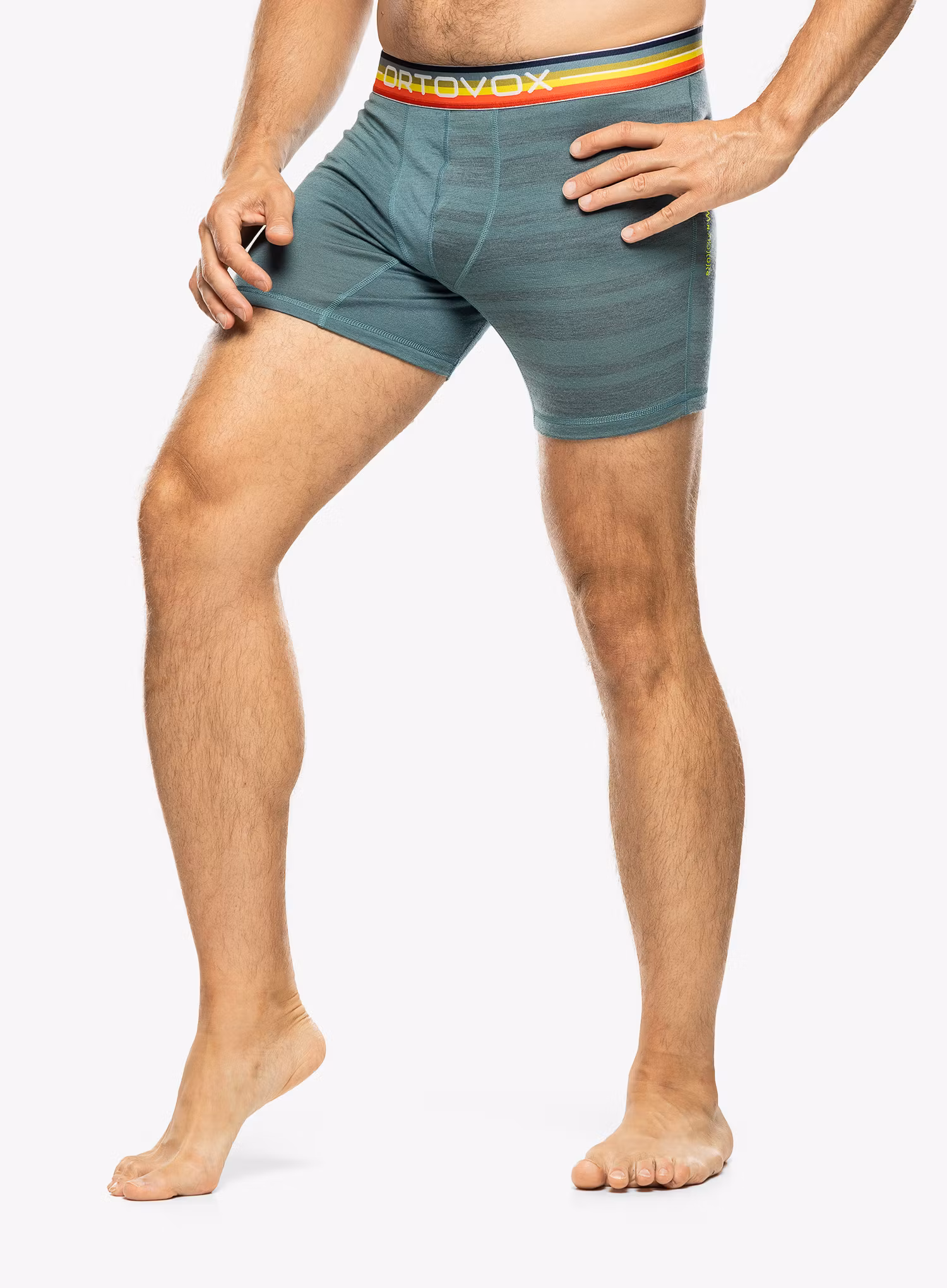 Pánské termoaktivní boxerky Ortovox 185 Rock N Wool Boxer - arctic grey