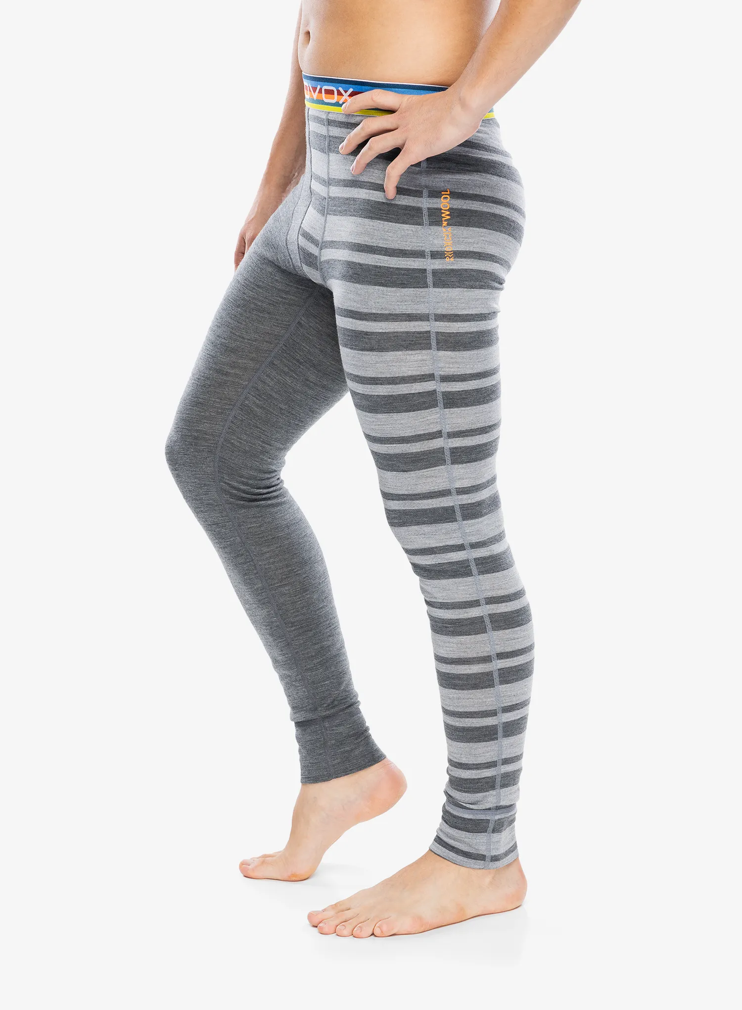 Termolegíny Ortovox 185 Rock N Wool Long Pants - grey blend