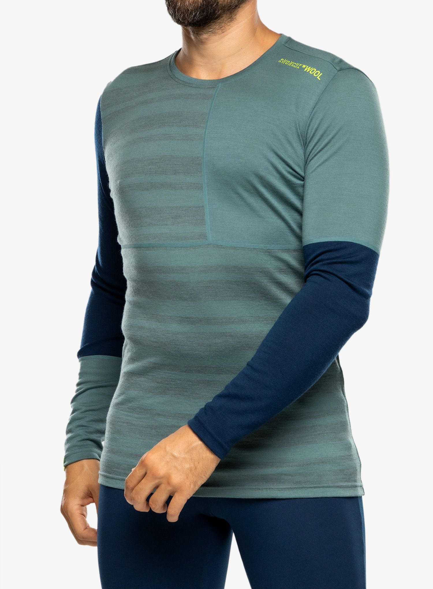 Funkční mikina pánská Ortovox 185 Rock N Wool Long Sleeve - arctic grey