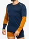 Funkční mikina Ortovox 185 Rock N Wool Long Sleeve - deep ocean