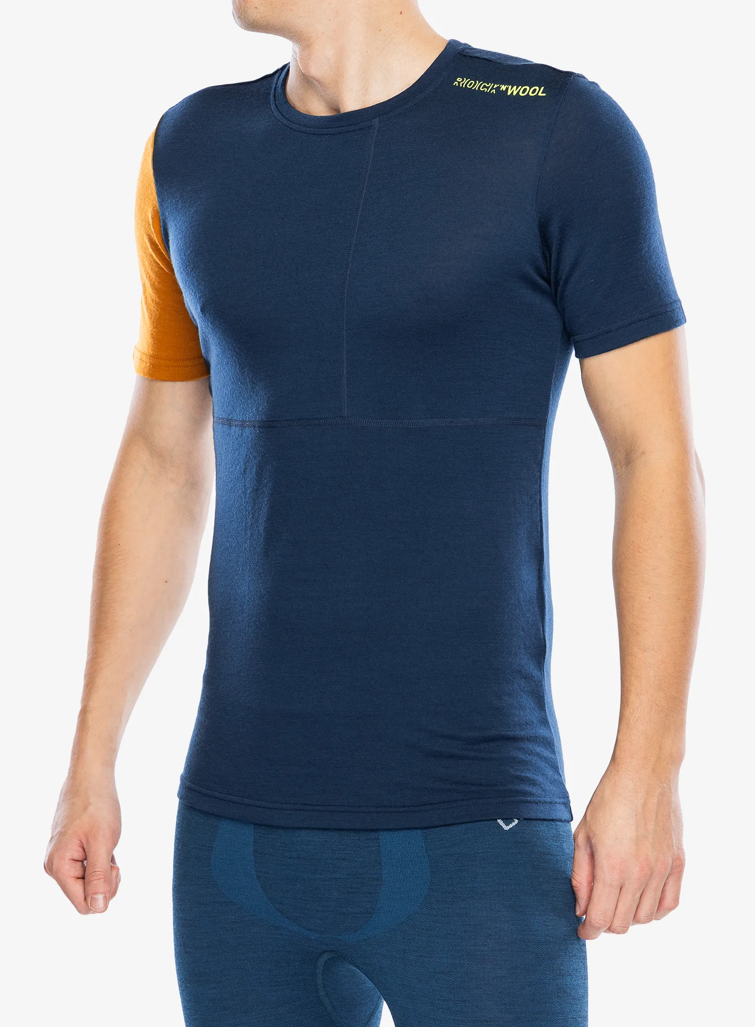 Termotriko Ortovox 185 Rock N Wool Short Sleeve - deep ocean