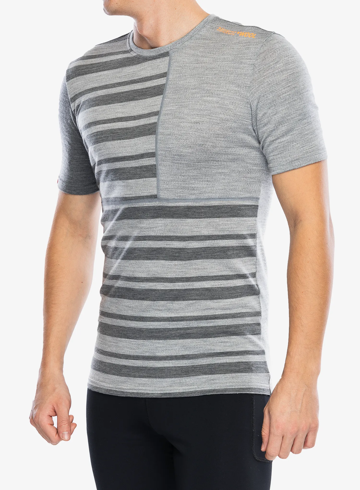 Termotriko Ortovox 185 Rock N Wool Short Sleeve - grey blend