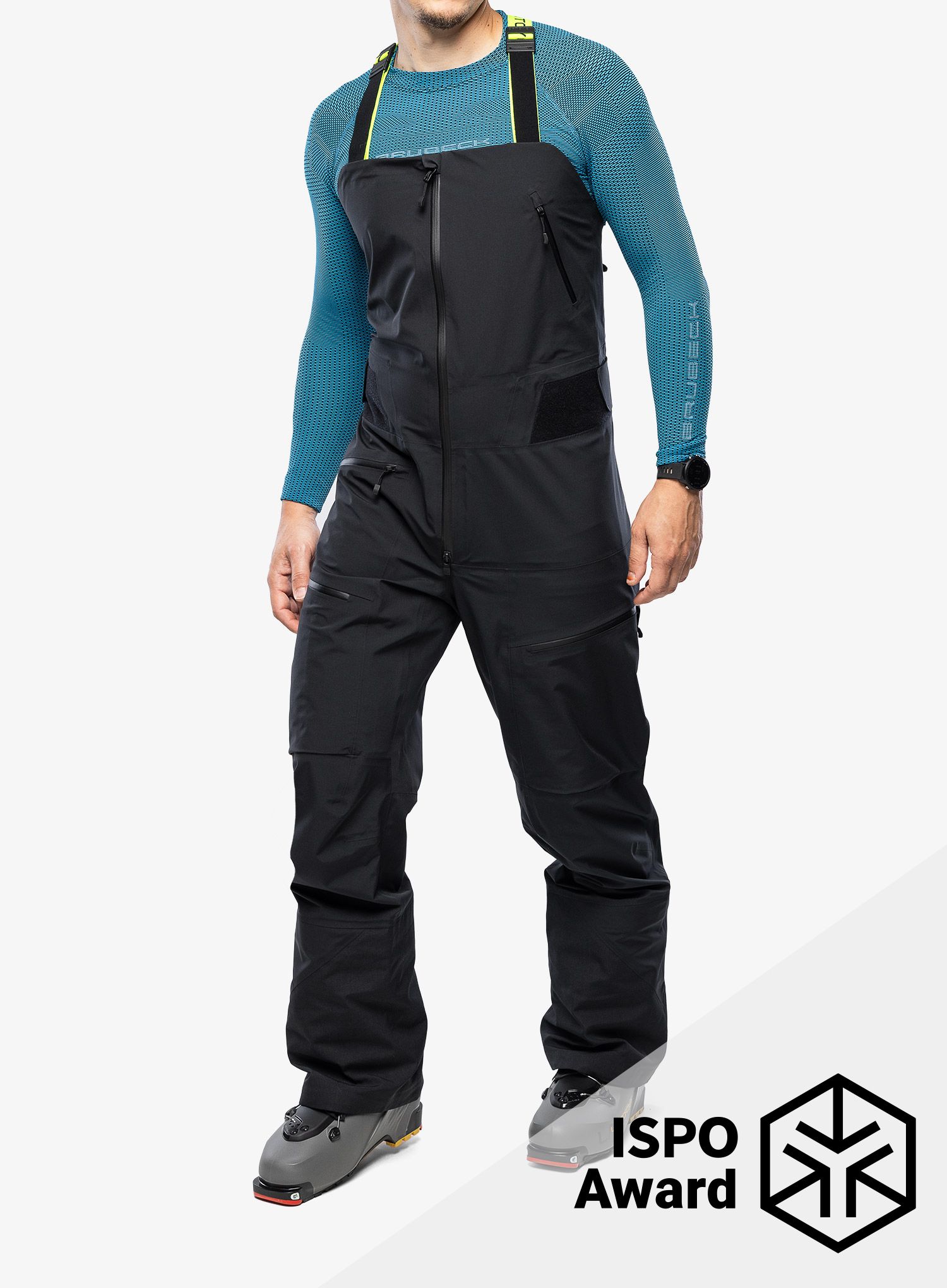 Kalhoty Ortovox 3L Deep Shell Bib Pants - black raven