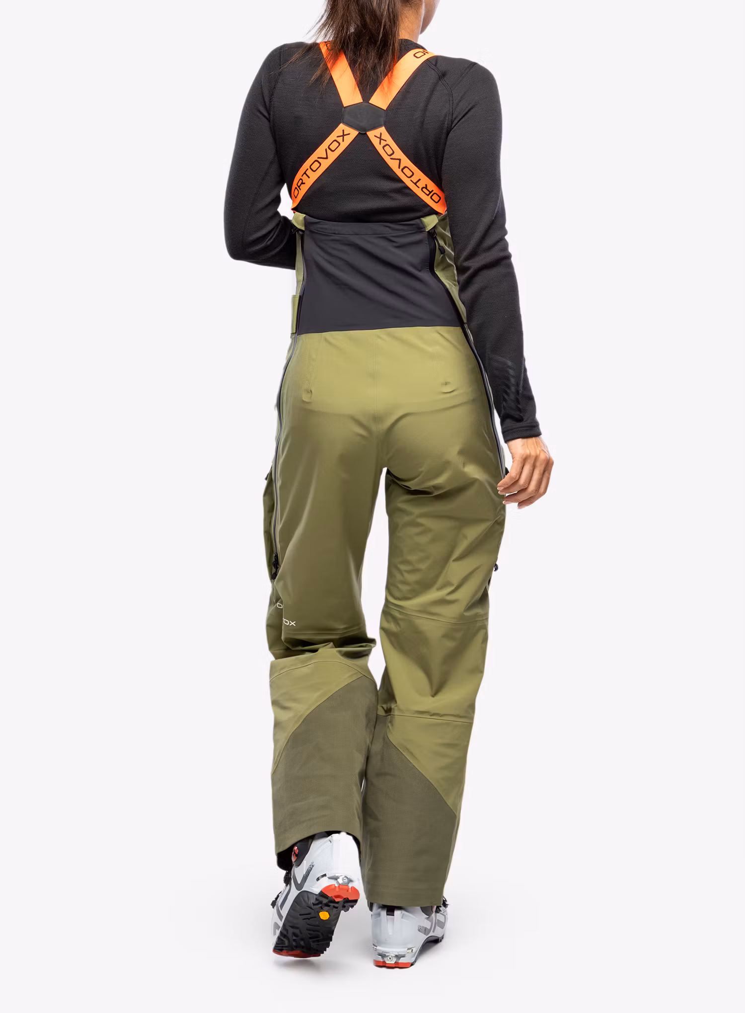 Kalhoty dámské Ortovox 3L Deep Shell Bib Pants - wild herbs