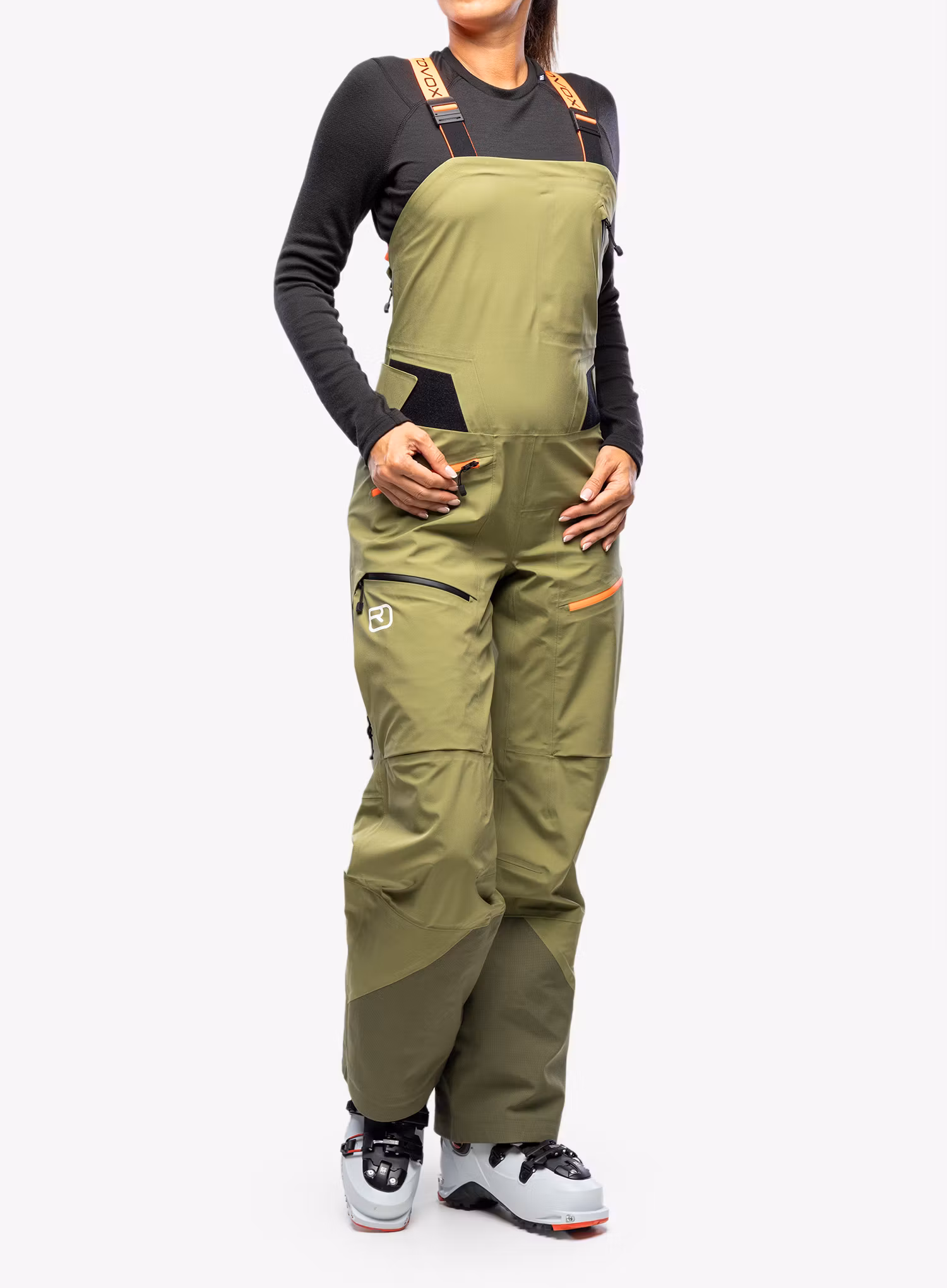Kalhoty dámské Ortovox 3L Deep Shell Bib Pants - wild herbs