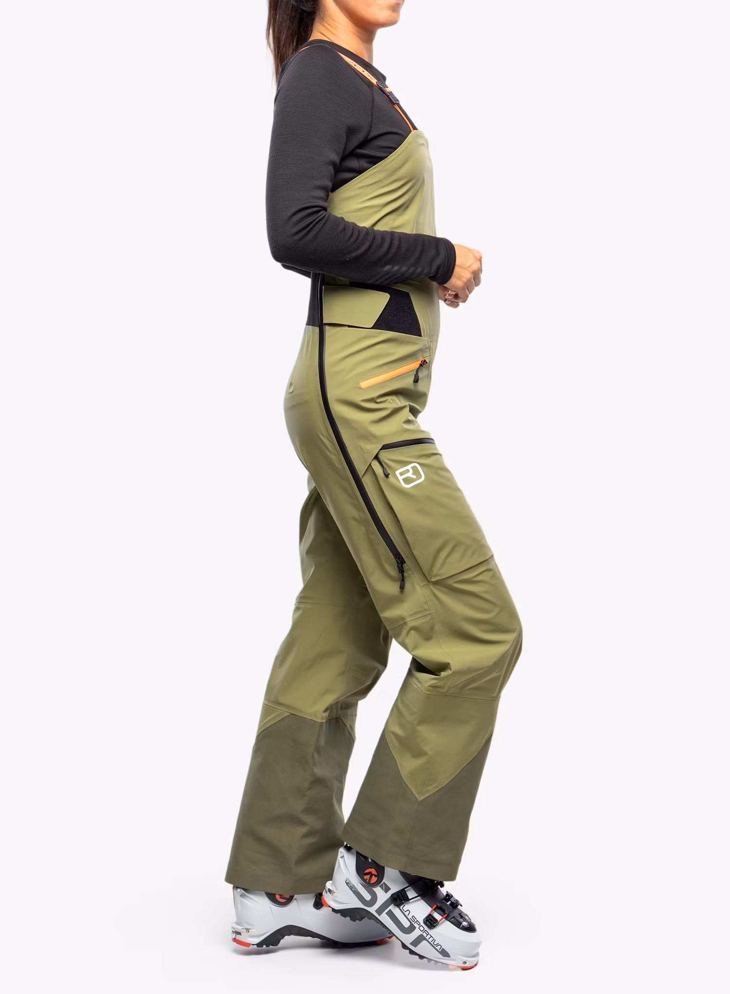 Kalhoty dámské Ortovox 3L Deep Shell Bib Pants - wild herbs