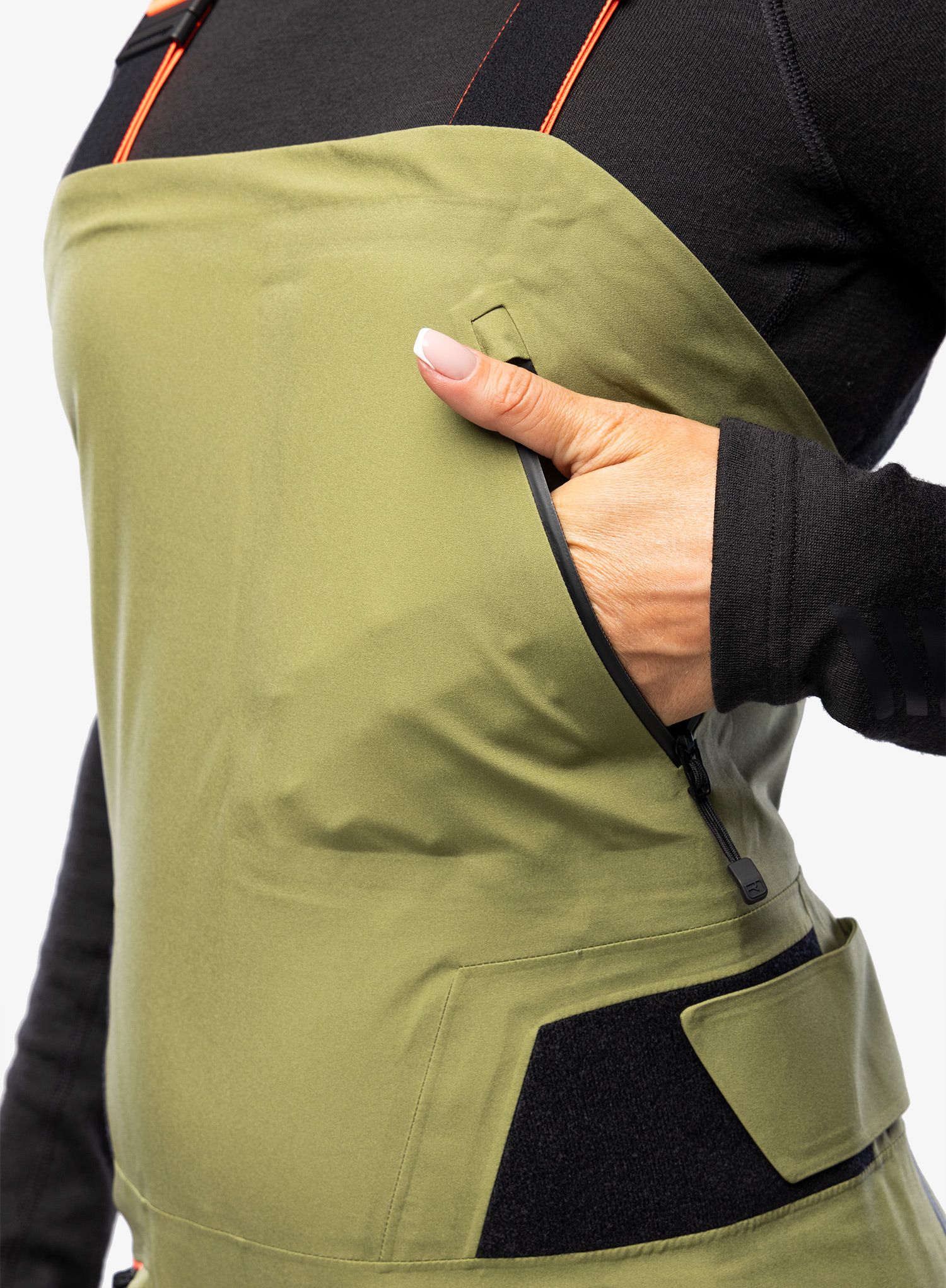 Kalhoty dámské Ortovox 3L Deep Shell Bib Pants - wild herbs