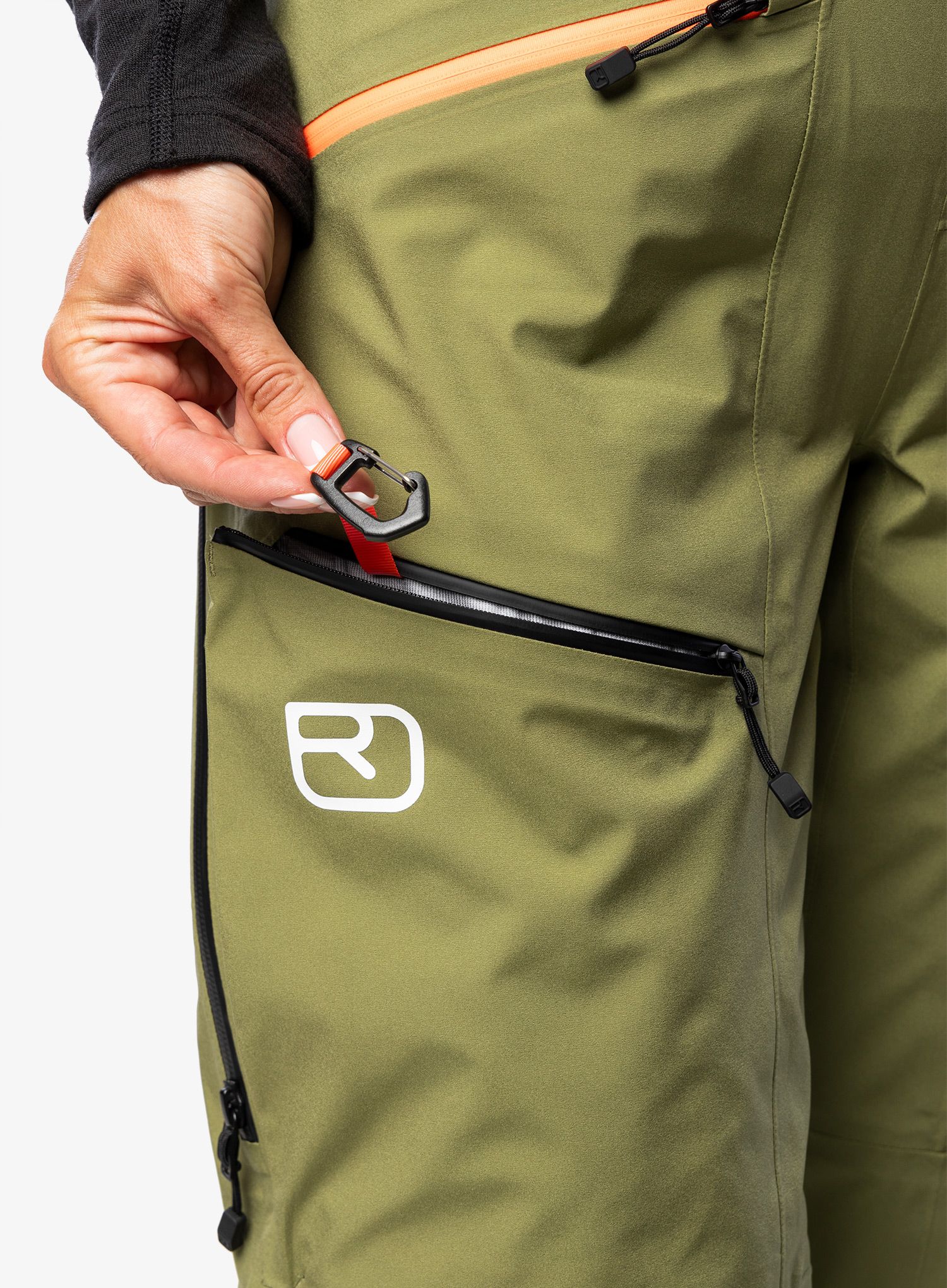 Kalhoty dámské Ortovox 3L Deep Shell Bib Pants - wild herbs