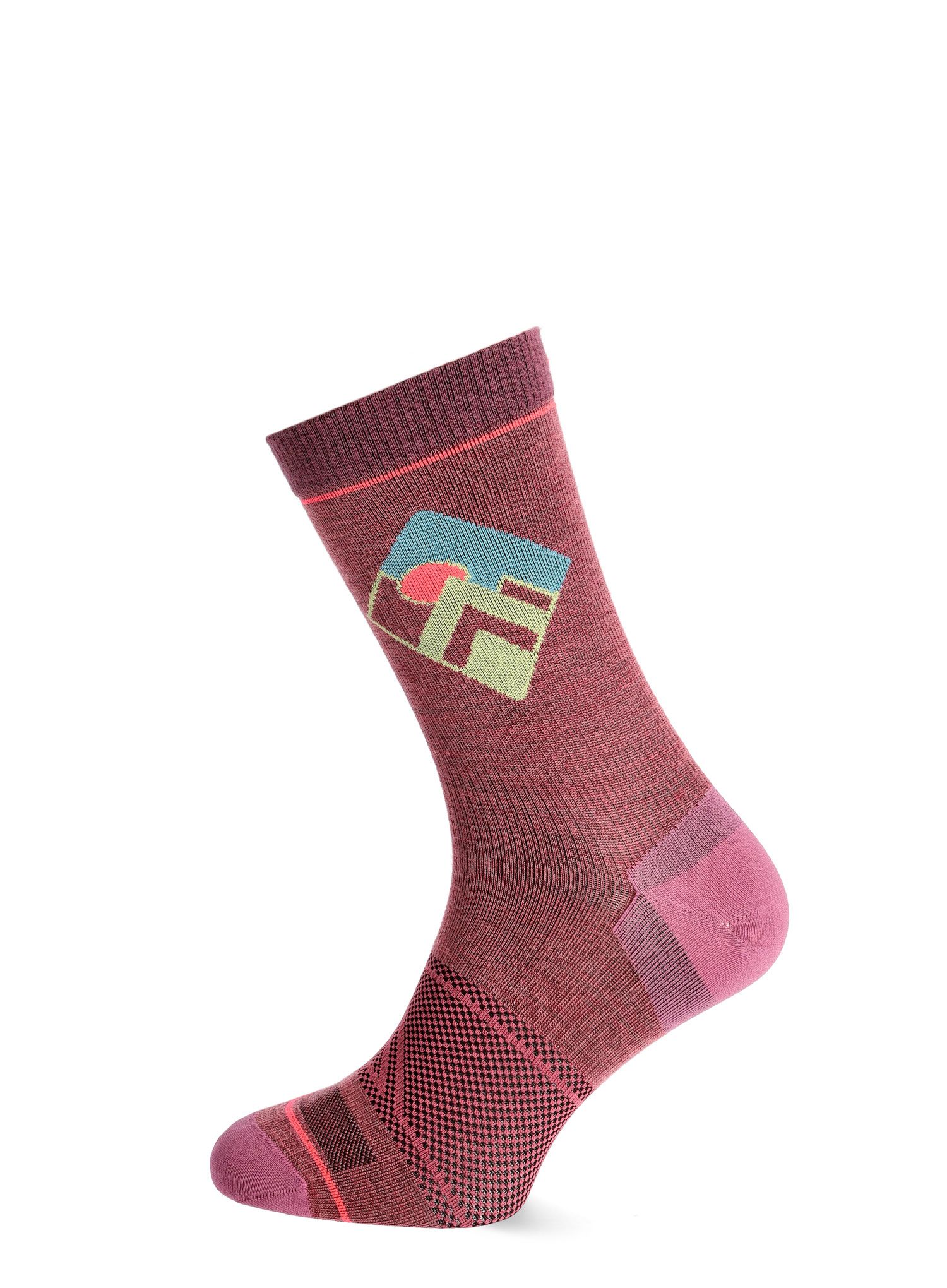 Trekingové ponožky Ortovox Alpine Light Comp Mid Socks - wild rose