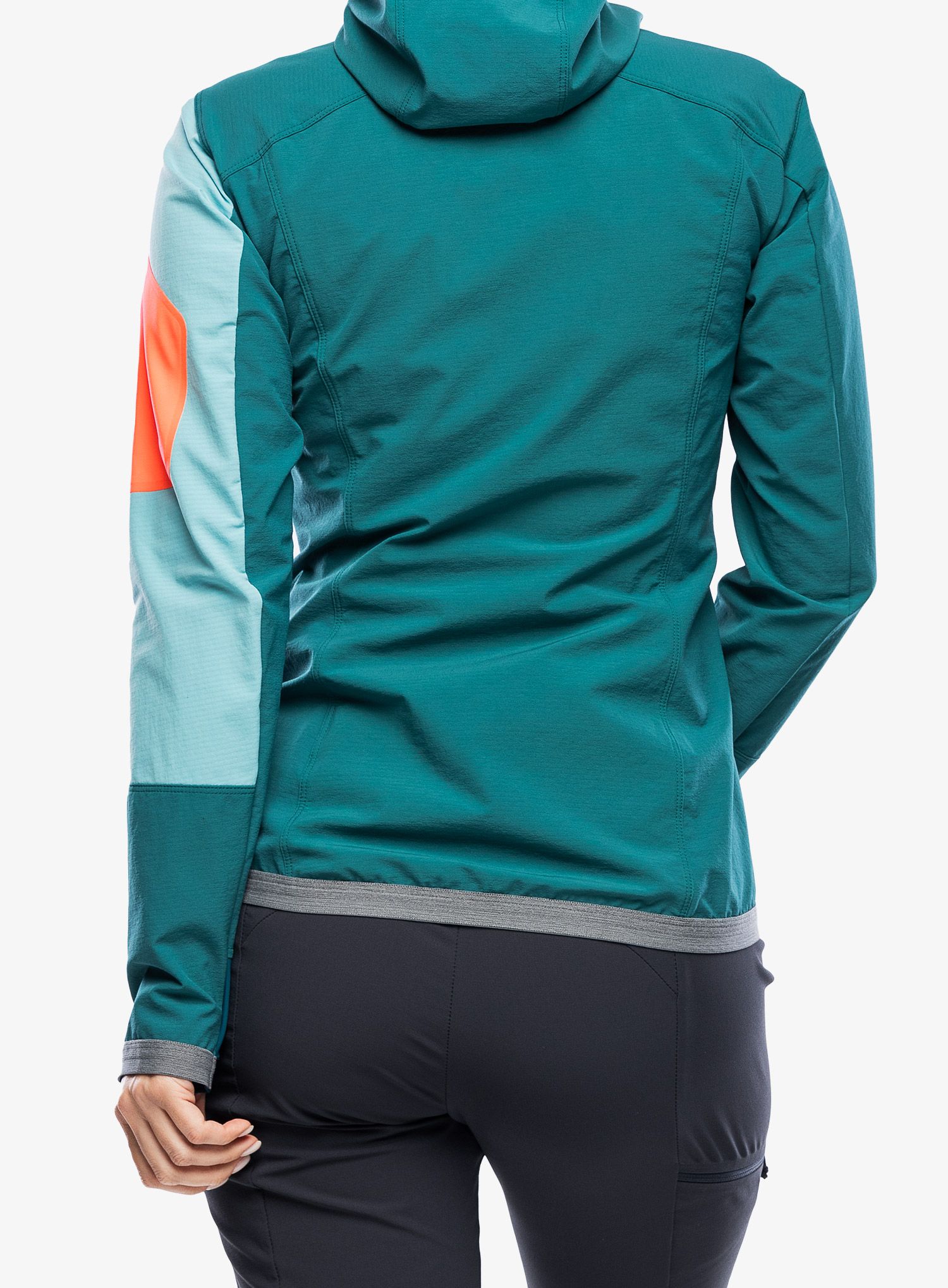 Dámská skialpova bunda Ortovox Berrino Hooded Jacket - pacific green