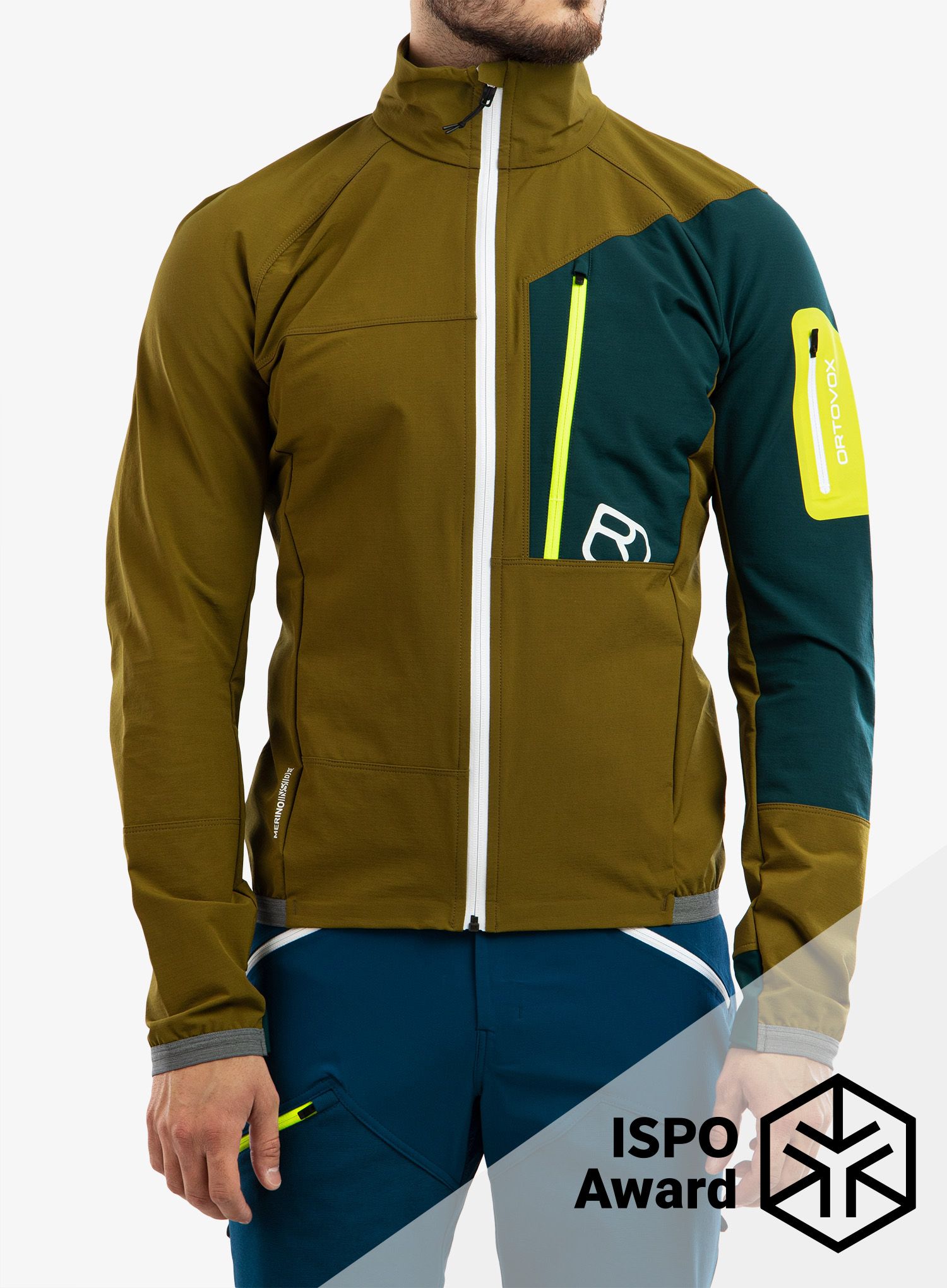 Skialpová bunda Ortovox Berrino Jacket - green moss