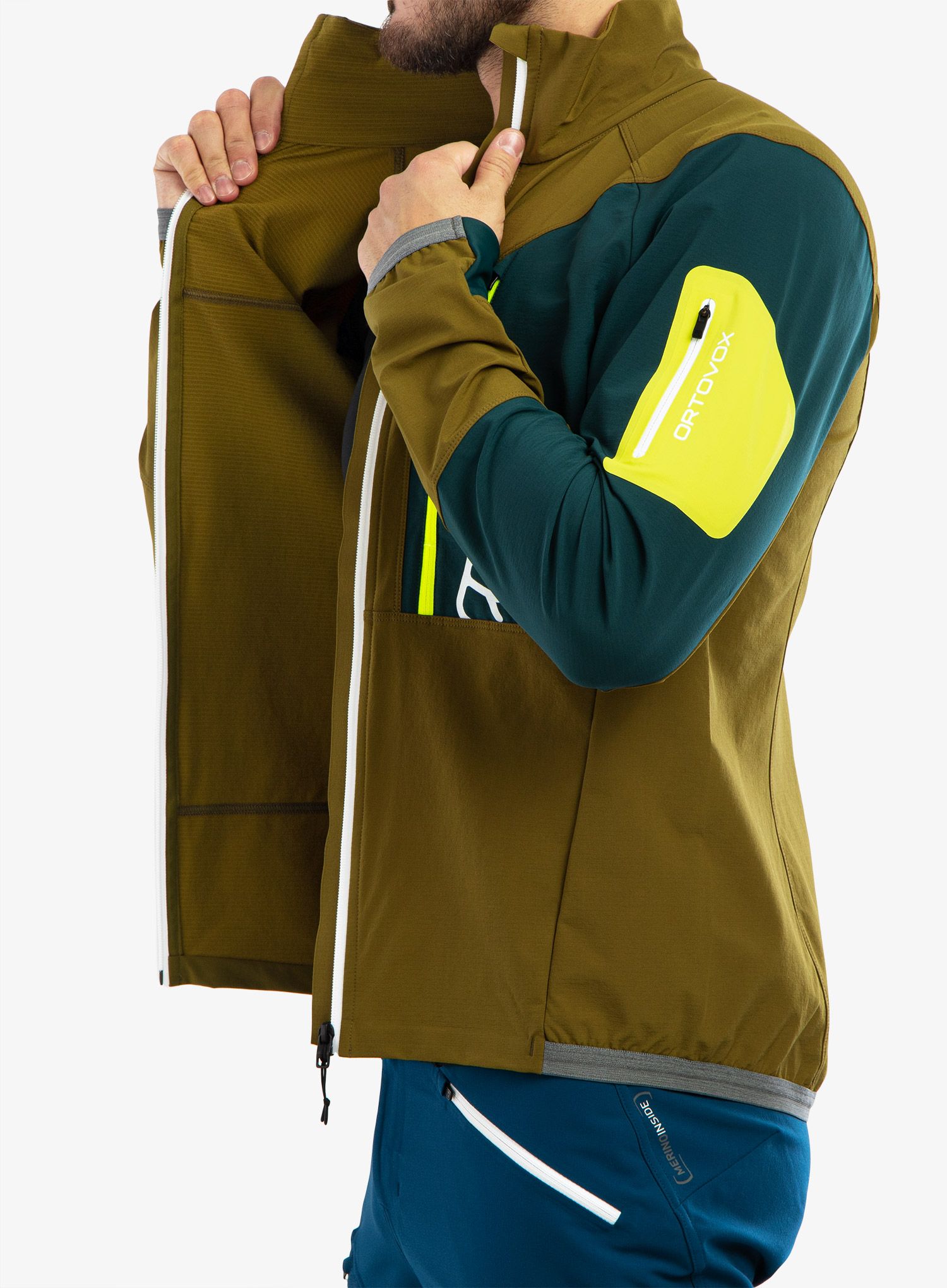Skialpová bunda Ortovox Berrino Jacket - green moss