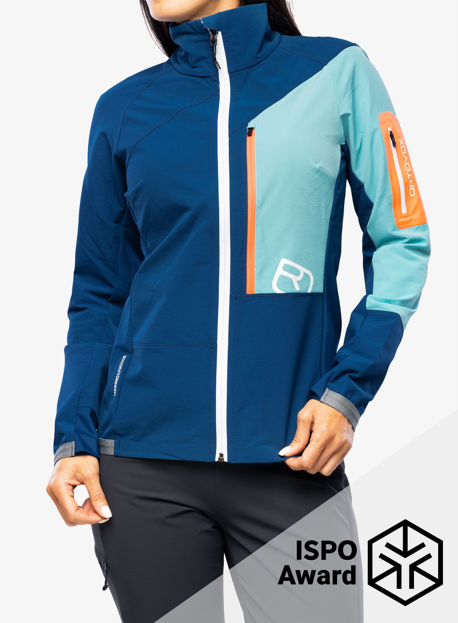 Větrovka dámská Ortovox Berrino Jacket - petrol blue