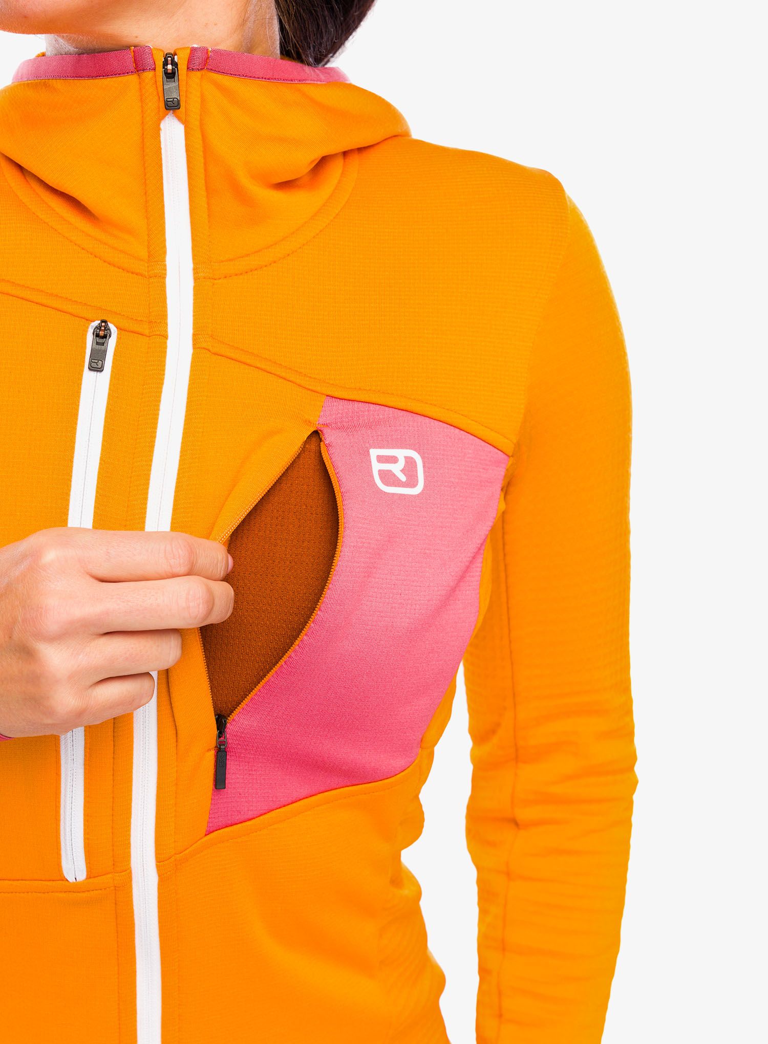 Dámská mikina Ortovox Fleece Grid Hoody - autumn leaves