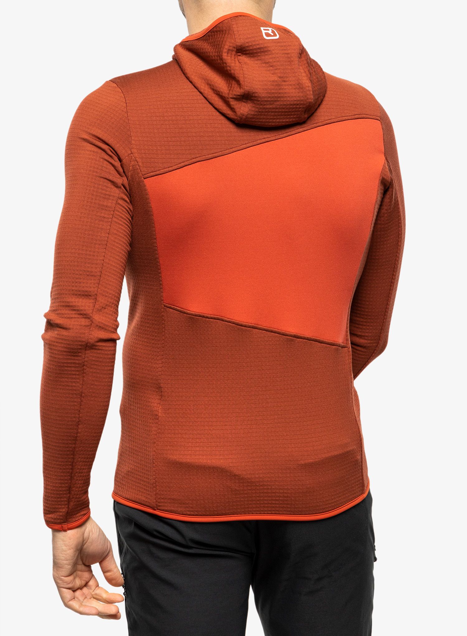 Pánská mikina Ortovox Fleece Grid Hoody - clay orange