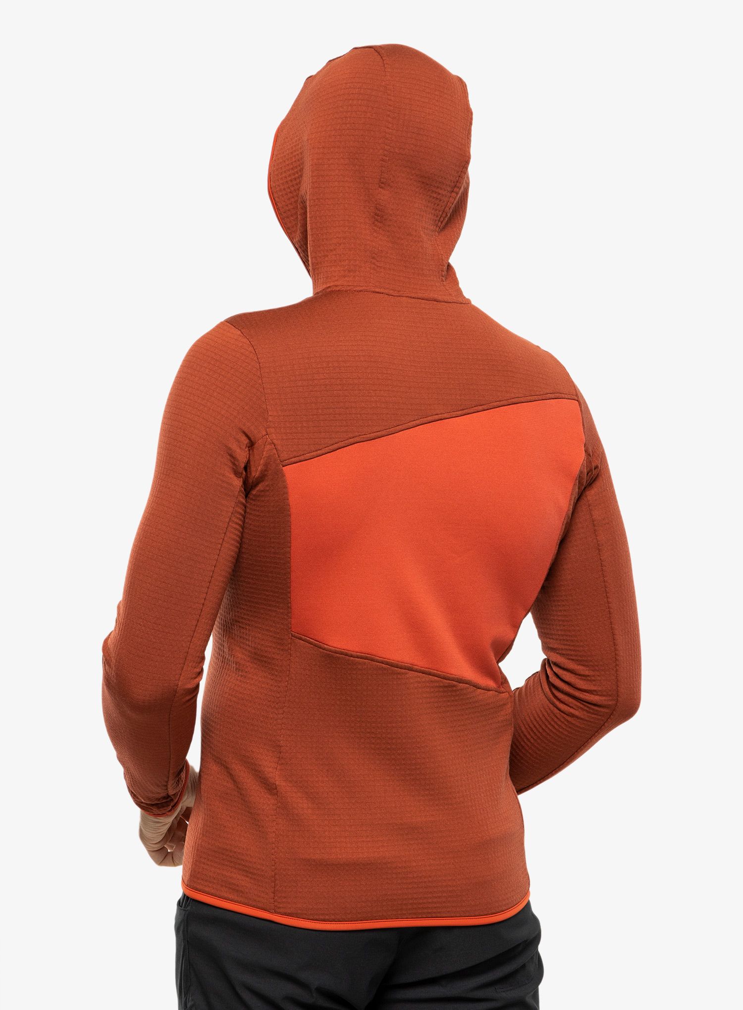 Pánská mikina Ortovox Fleece Grid Hoody - clay orange