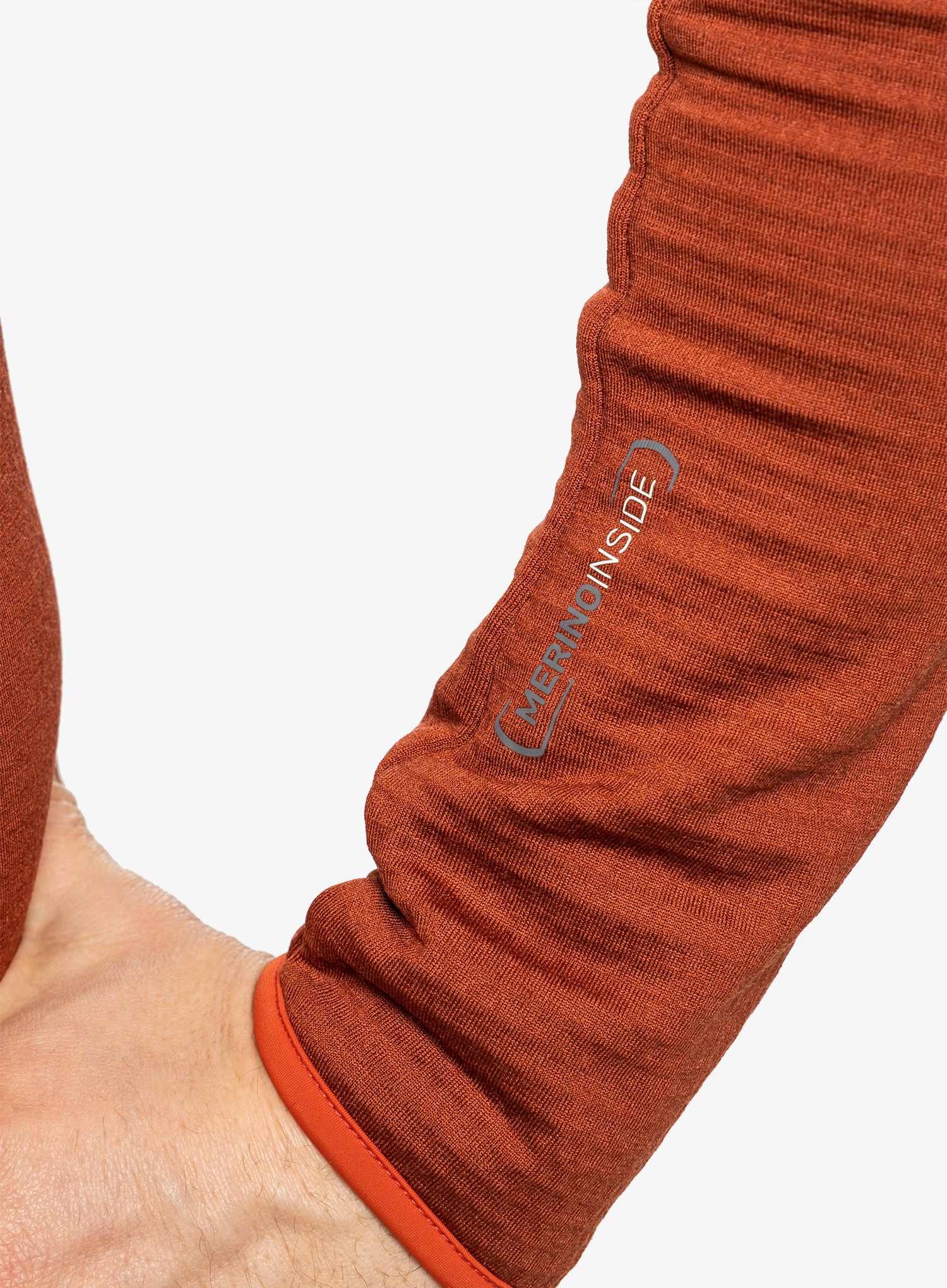 Pánská mikina Ortovox Fleece Grid Hoody - clay orange