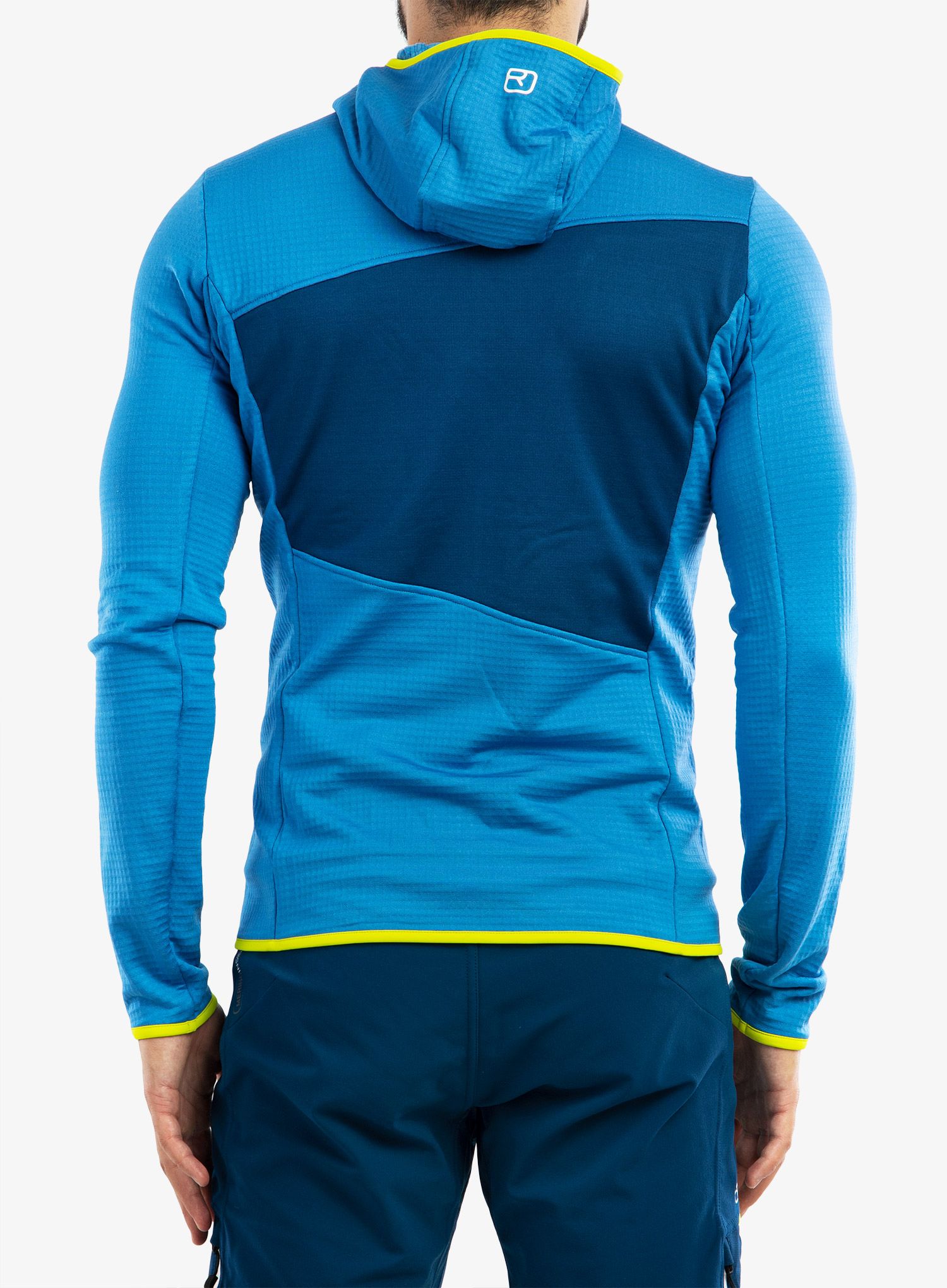 Skialpová mikina Ortovox Fleece Grid Hoody - heritage blue