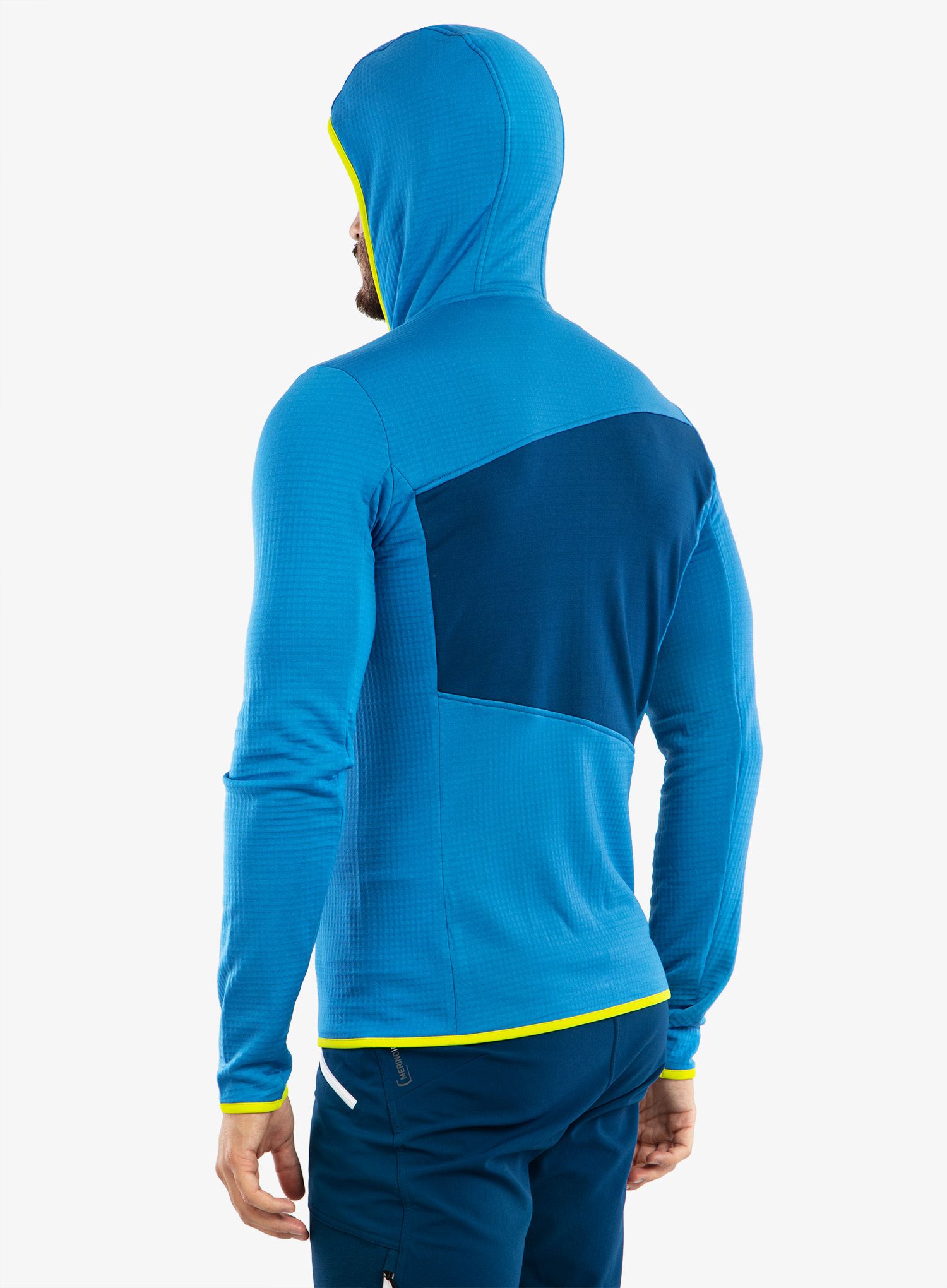 Skialpová mikina Ortovox Fleece Grid Hoody - heritage blue