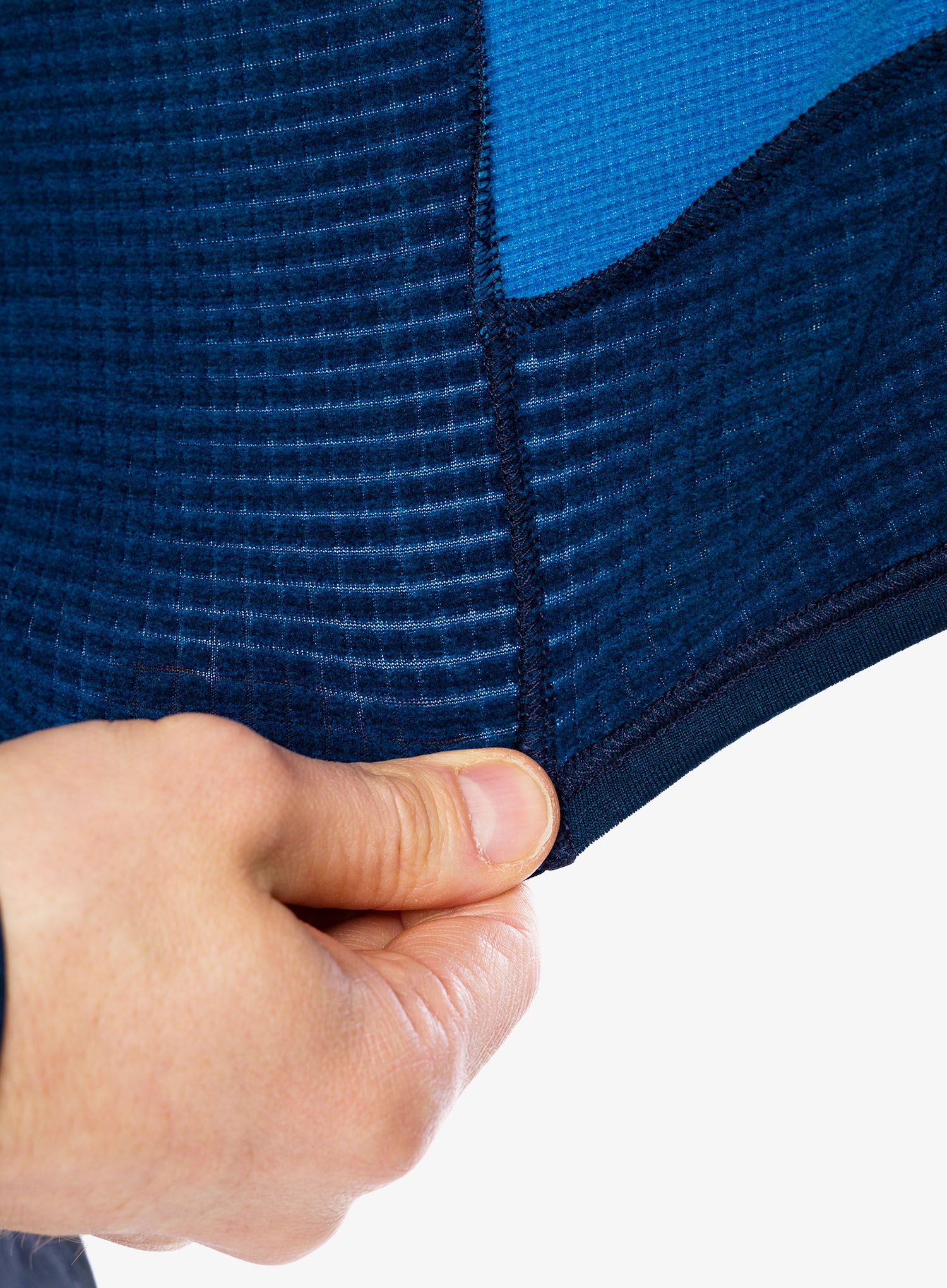 Mikina se zipem Ortovox Fleece Grid Jacket - mountain blue