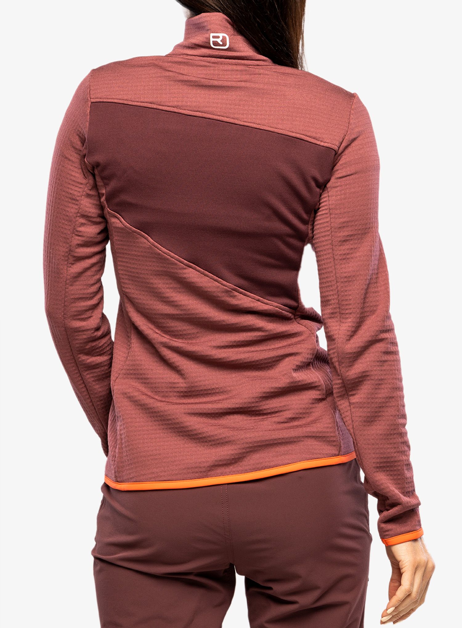 Dámská mikina na zip Ortovox Fleece Grid Jacket - mountain rose