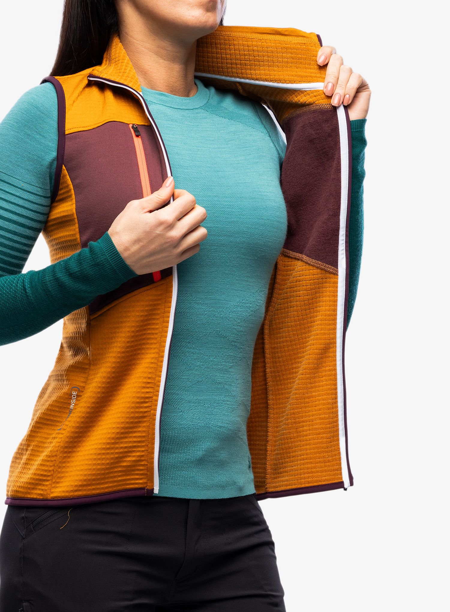 Dámská vesta Ortovox Fleece Grid Vest - sly fox