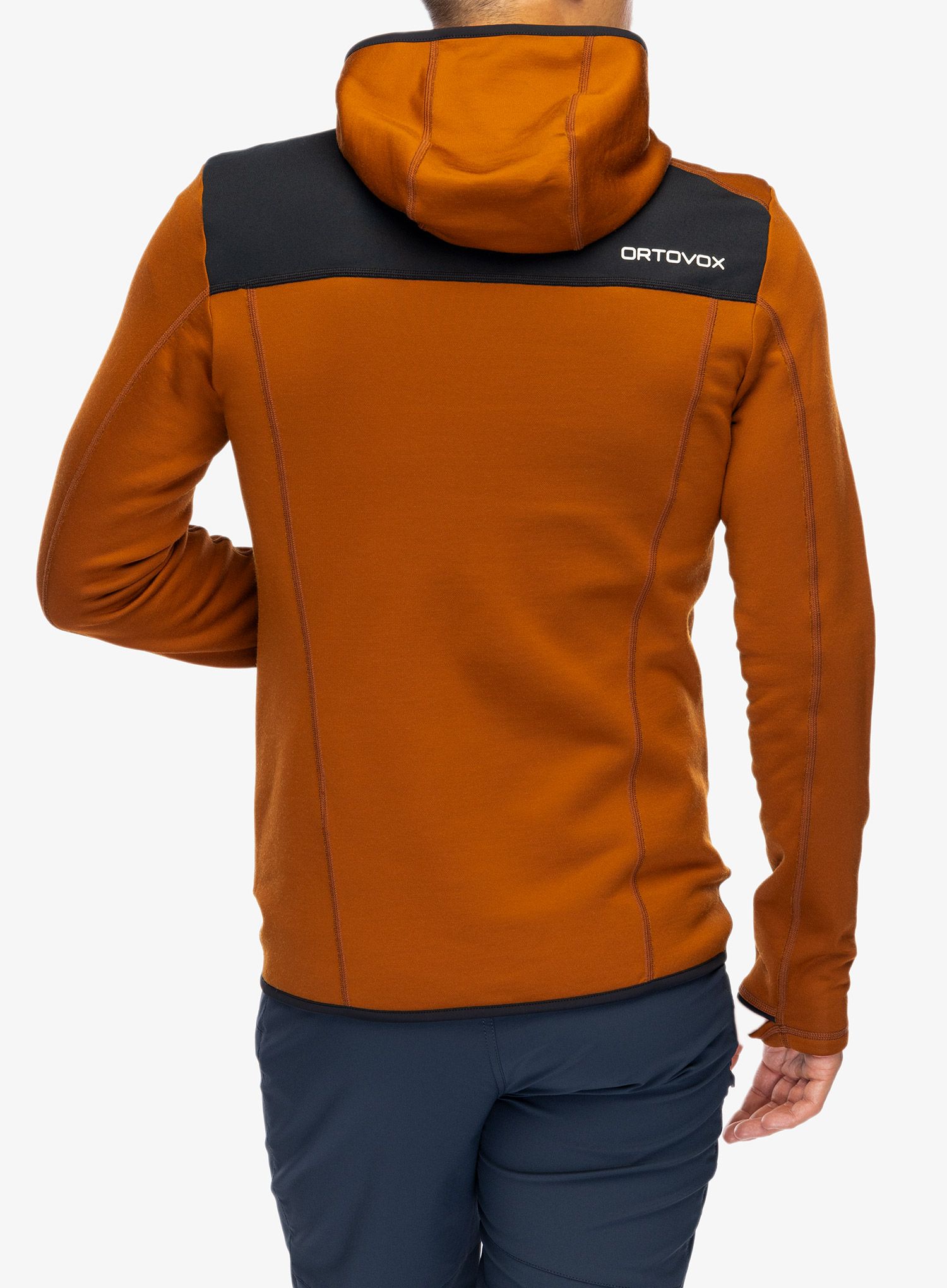 Mikina se zipem Ortovox Fleece Hoody - bristle brown
