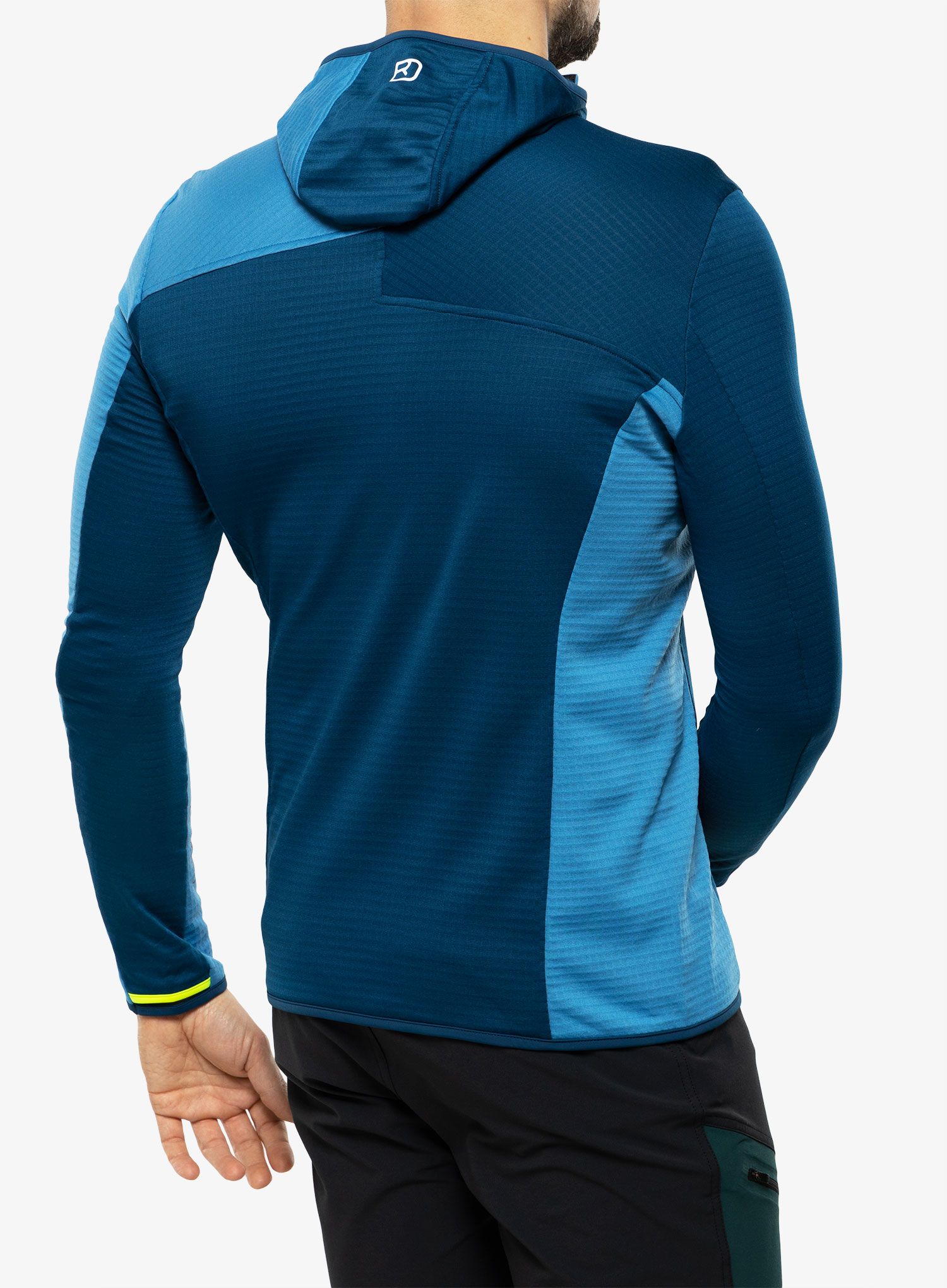 Pánská mikina Ortovox Fleece Light Grid SN Hoody  - petrol blue/blue