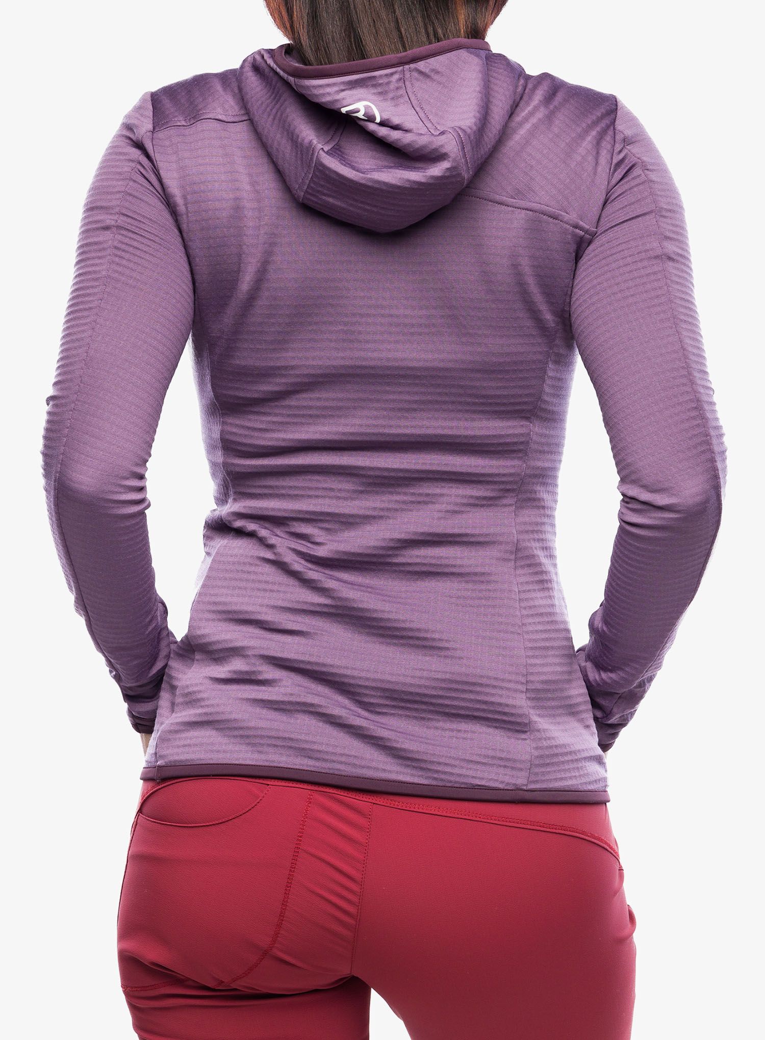 Dámská mikina s kapucí Ortovox Fleece Light Grid ZN Hoody - wild berry