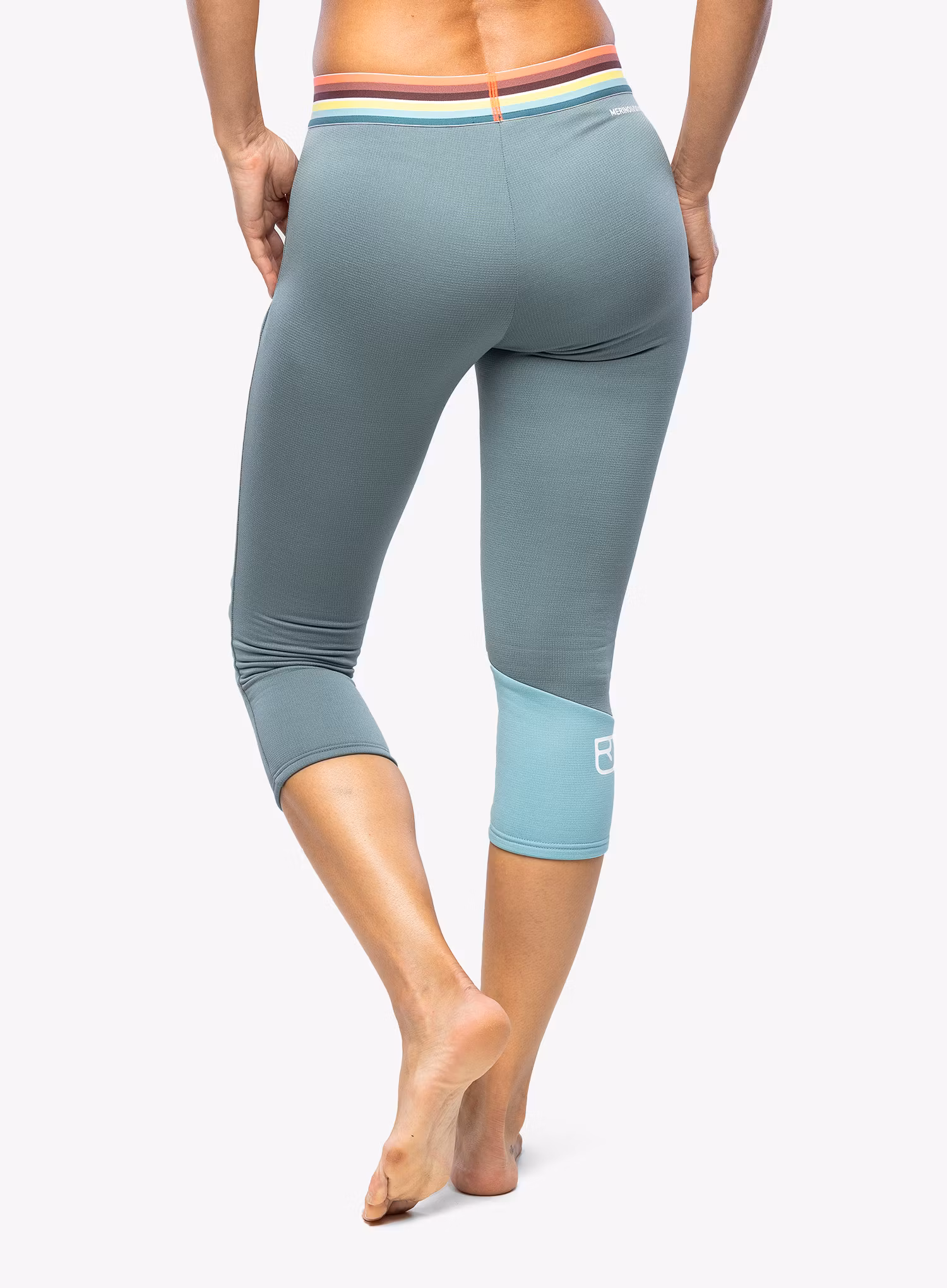 Termolegíny dámské Ortovox Fleece Light Short Pants - arctic grey