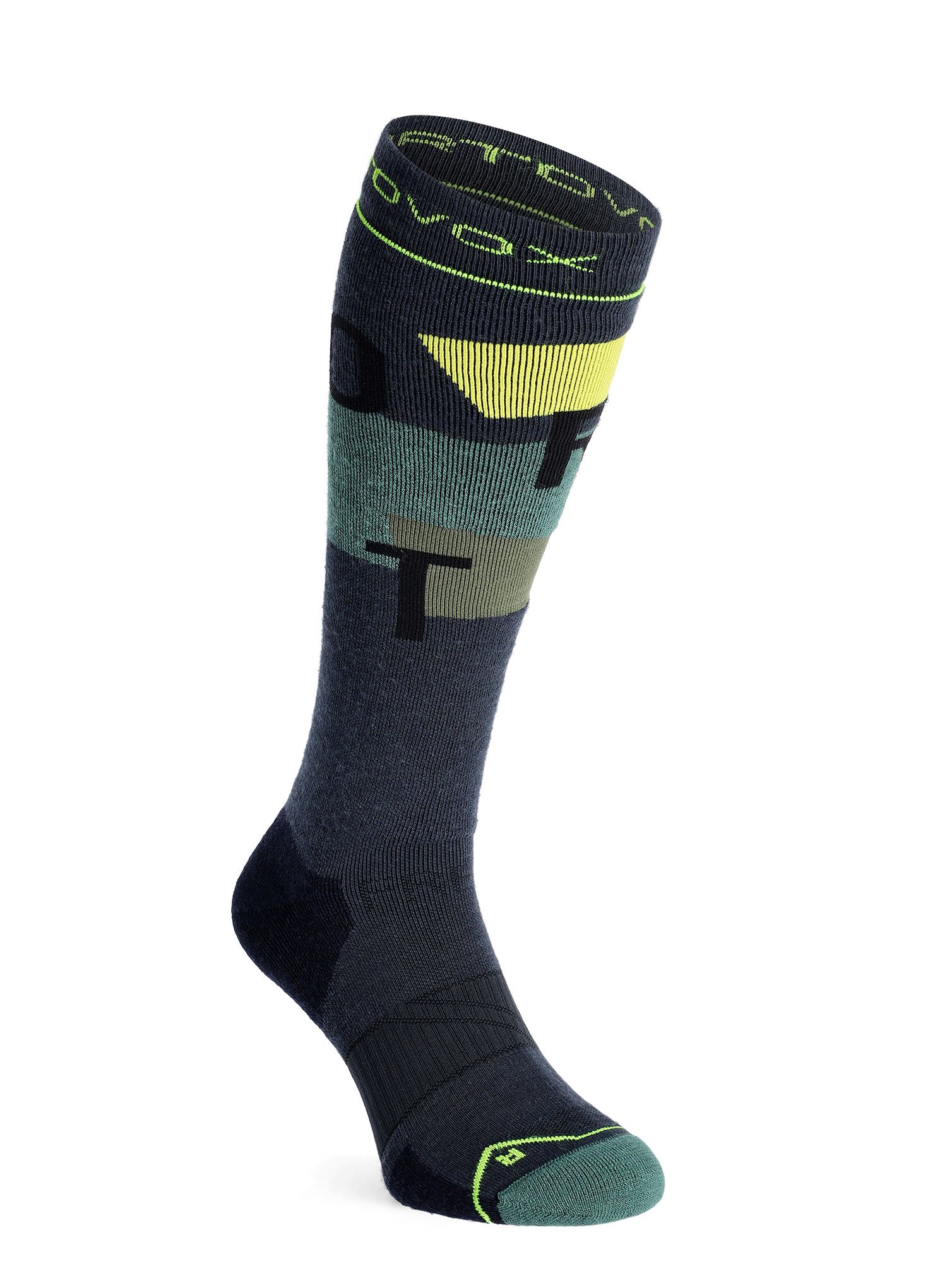 Ponožky na lyže Ortovox Freeride Long Socks Cozy - black steel