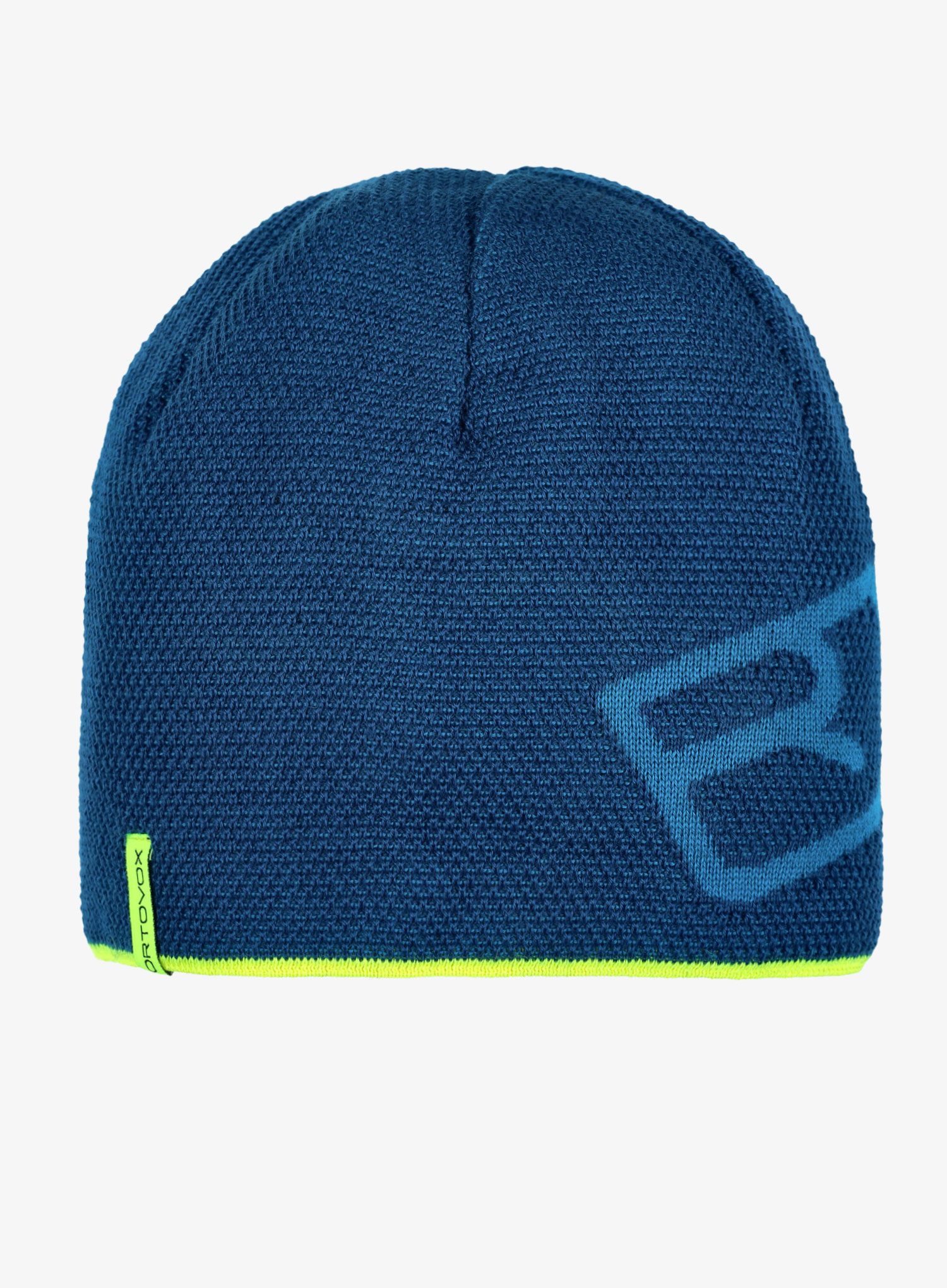 Zimní čepice Ortovox Merino Logo Knit Beanie - petrol blue