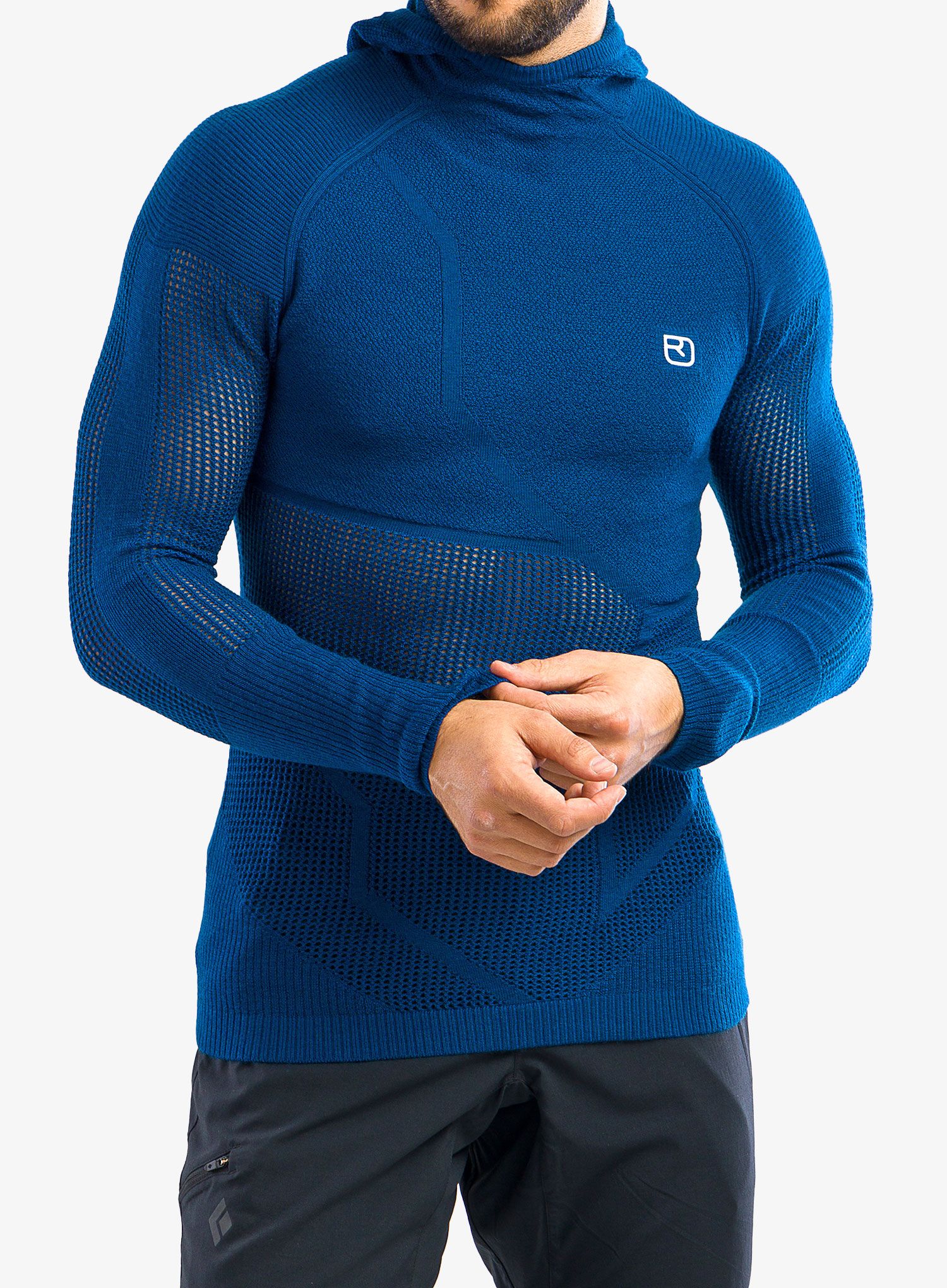 Termální mikina Ortovox Merino Thermovent Hoody - petrol blue