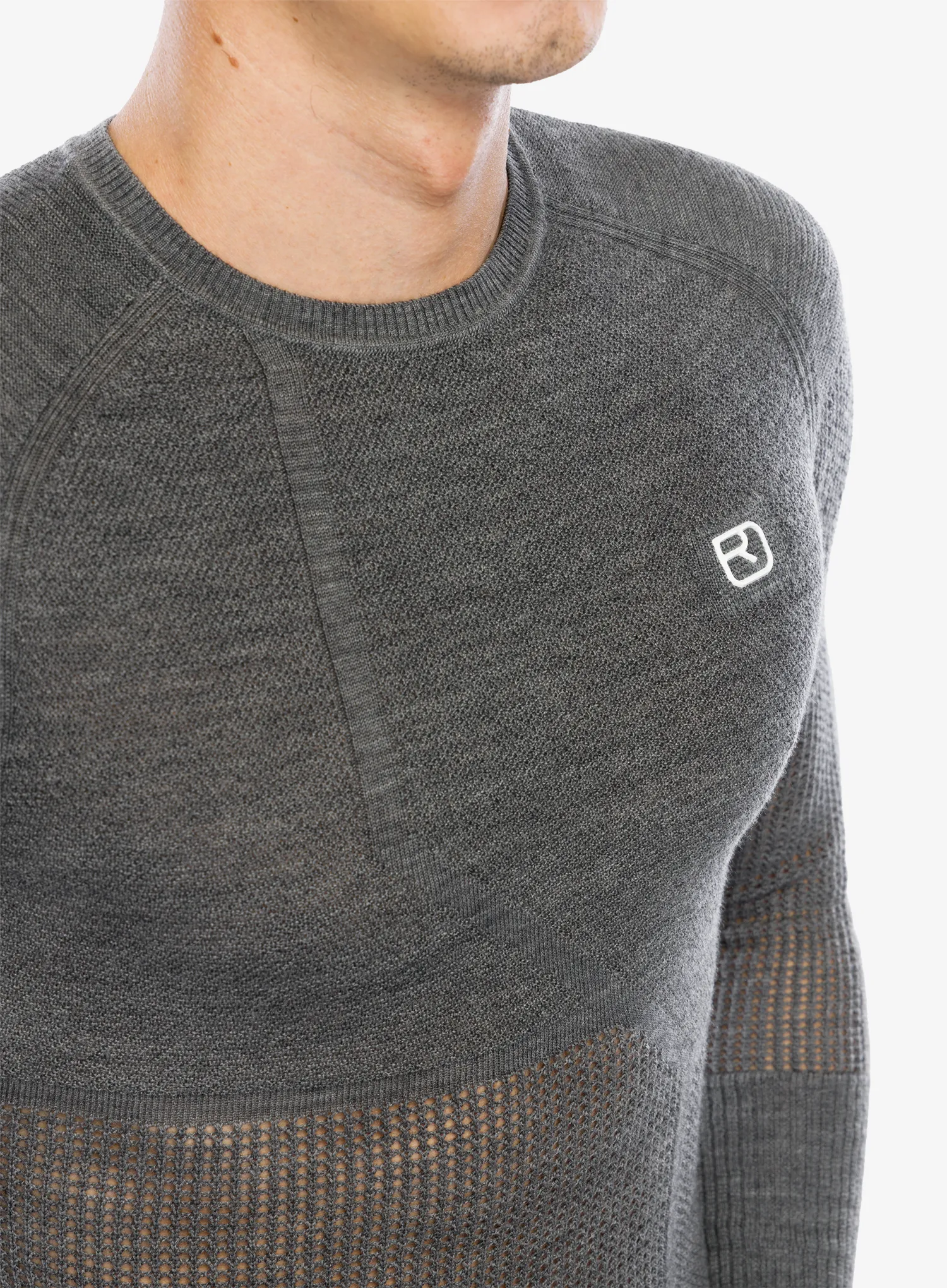 Funkční mikina Ortovox Merino Thermovent LS - dark grey blend
