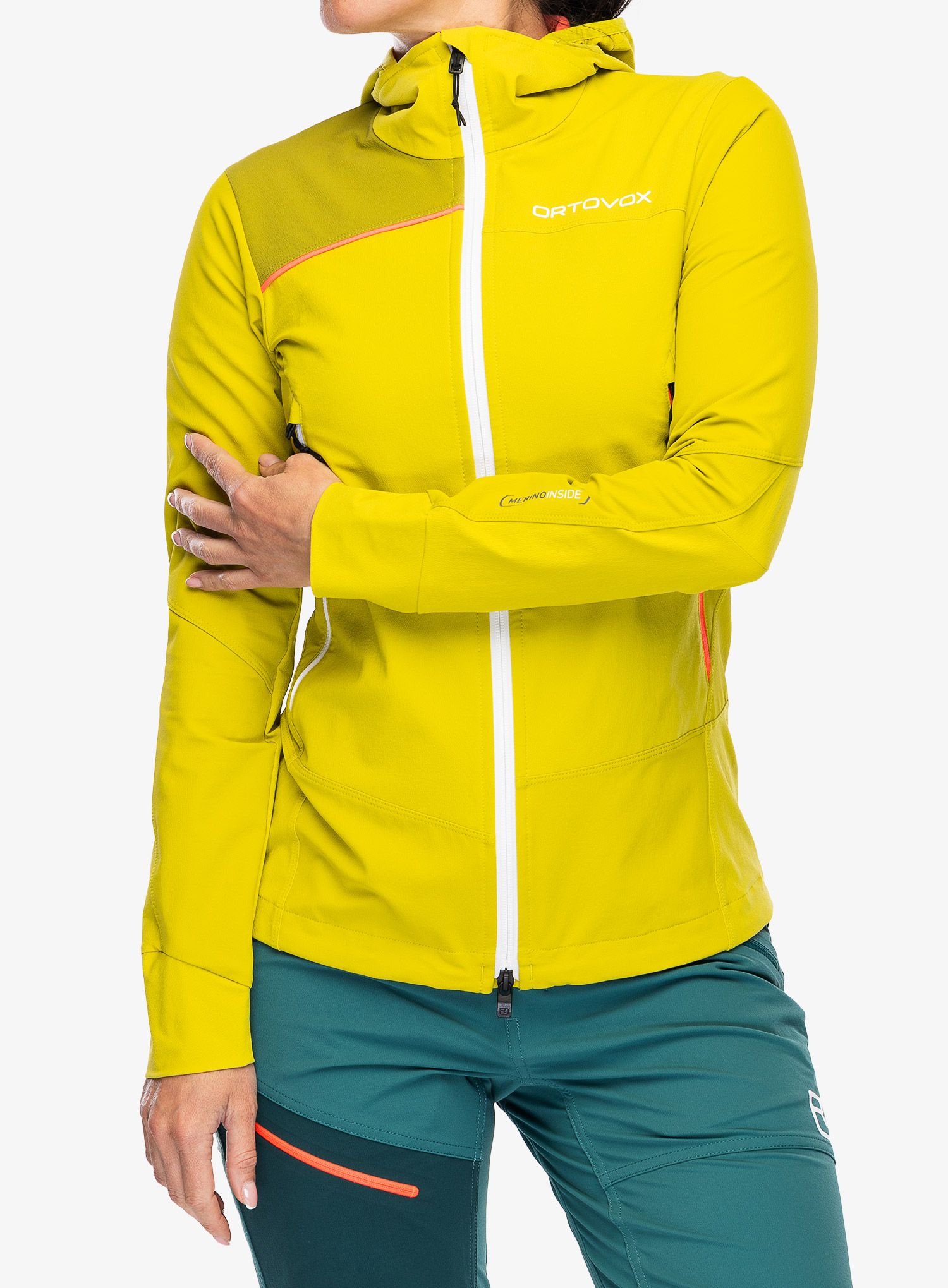 Dámská lezecká bunda Ortovox Pala Hooded Jacket - daisy