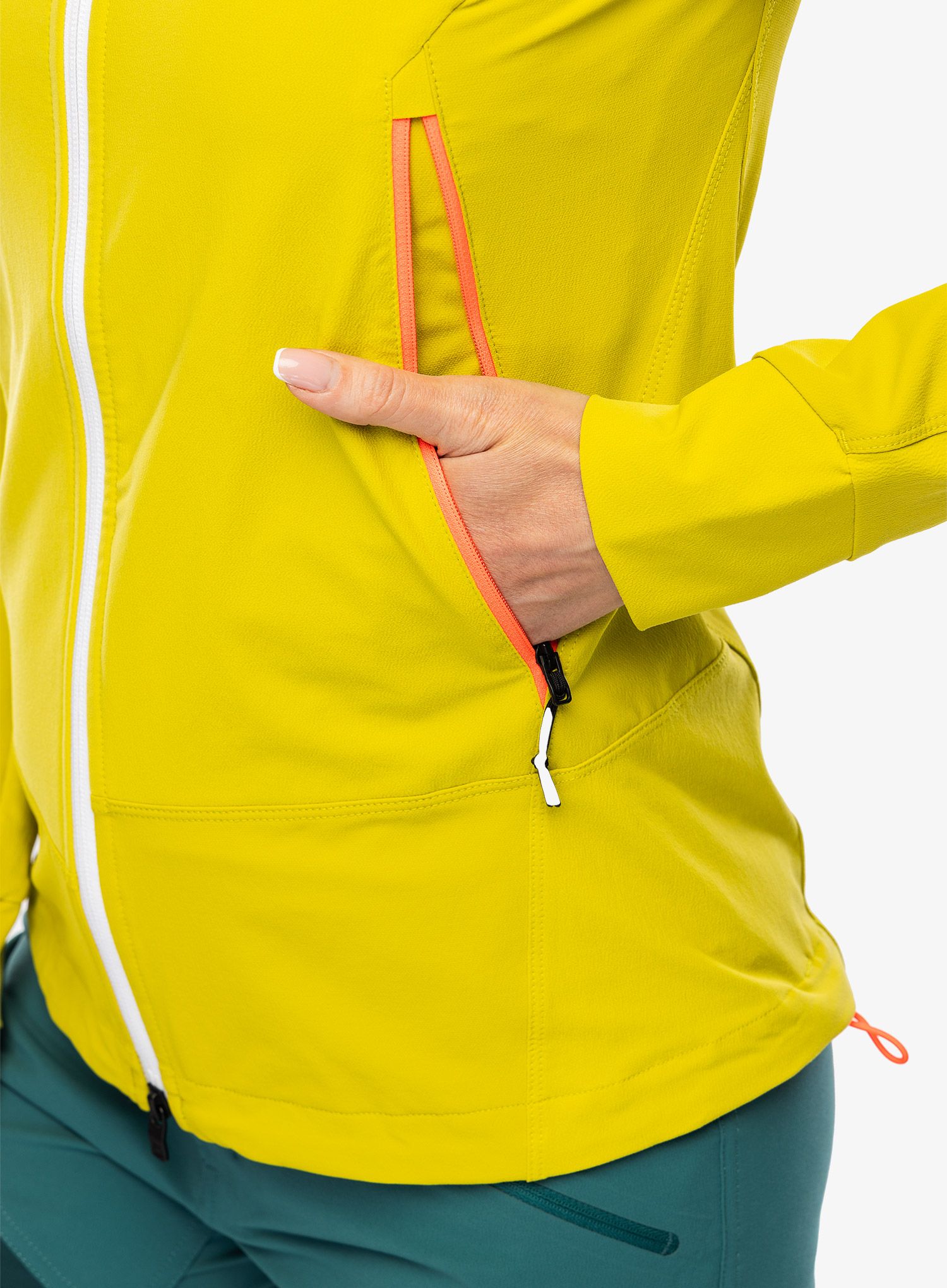 Dámská lezecká bunda Ortovox Pala Hooded Jacket - daisy