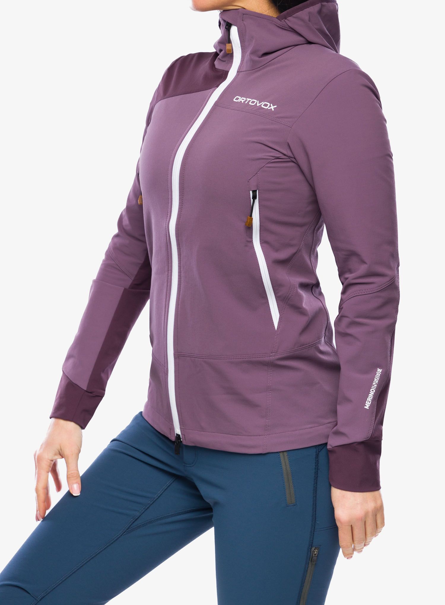 Softshellová bunda dámská Ortovox Pala Hooded Jacket - wild berry