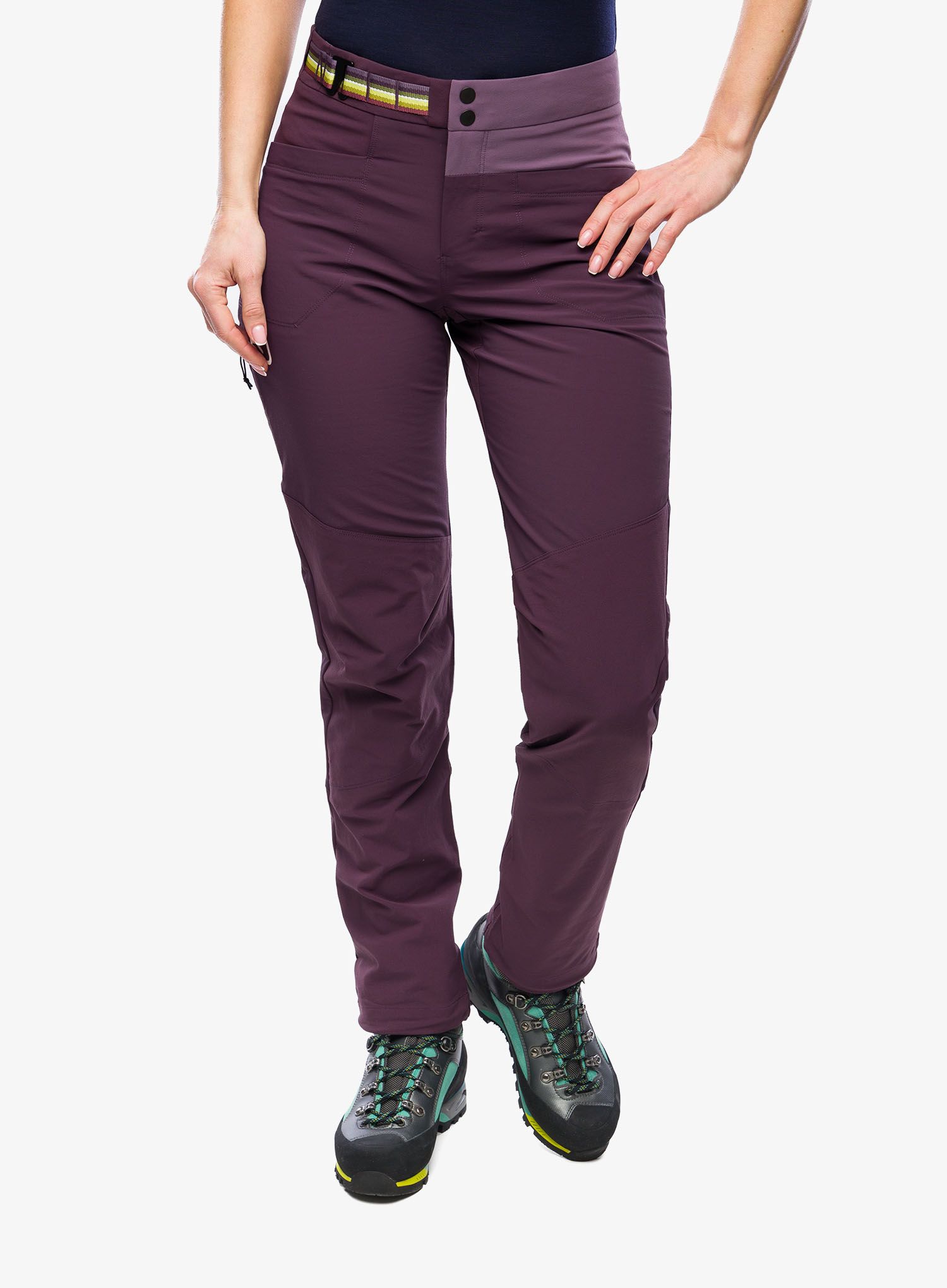 Softshellové kalhoty dámské Ortovox Pala Pants - dark wild berry