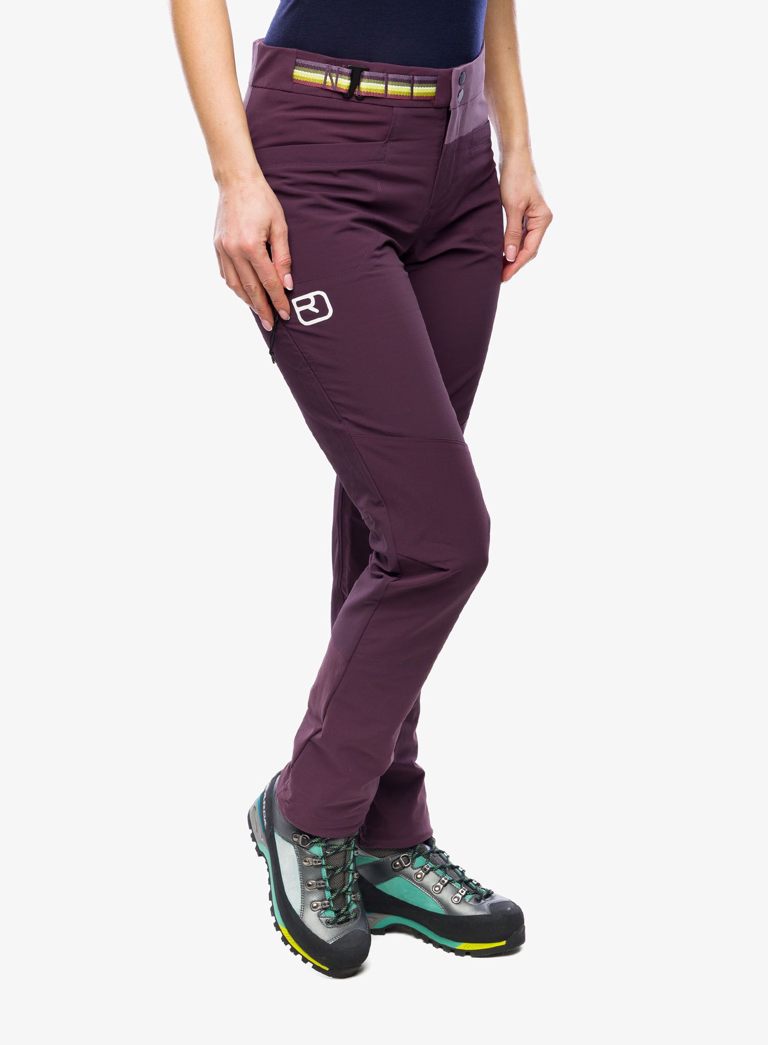 Softshellové kalhoty dámské Ortovox Pala Pants - dark wild berry