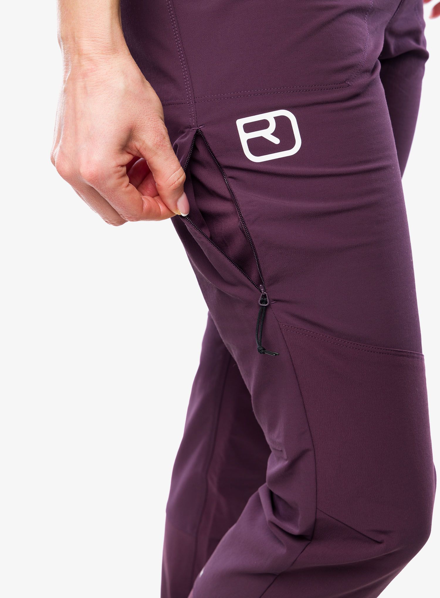 Softshellové kalhoty dámské Ortovox Pala Pants - dark wild berry