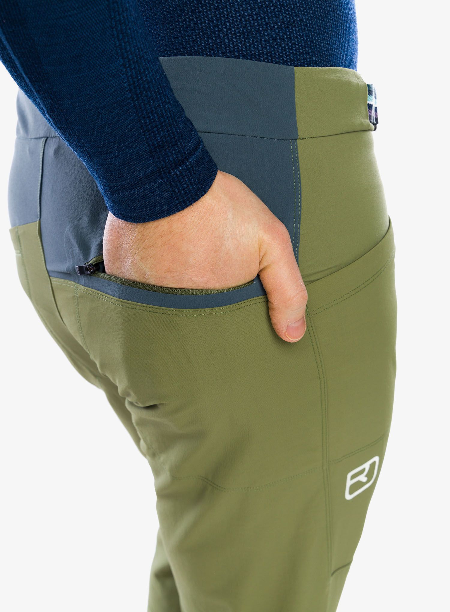 Softshellové kalhoty pánské Ortovox Pala Pants - wild herbs
