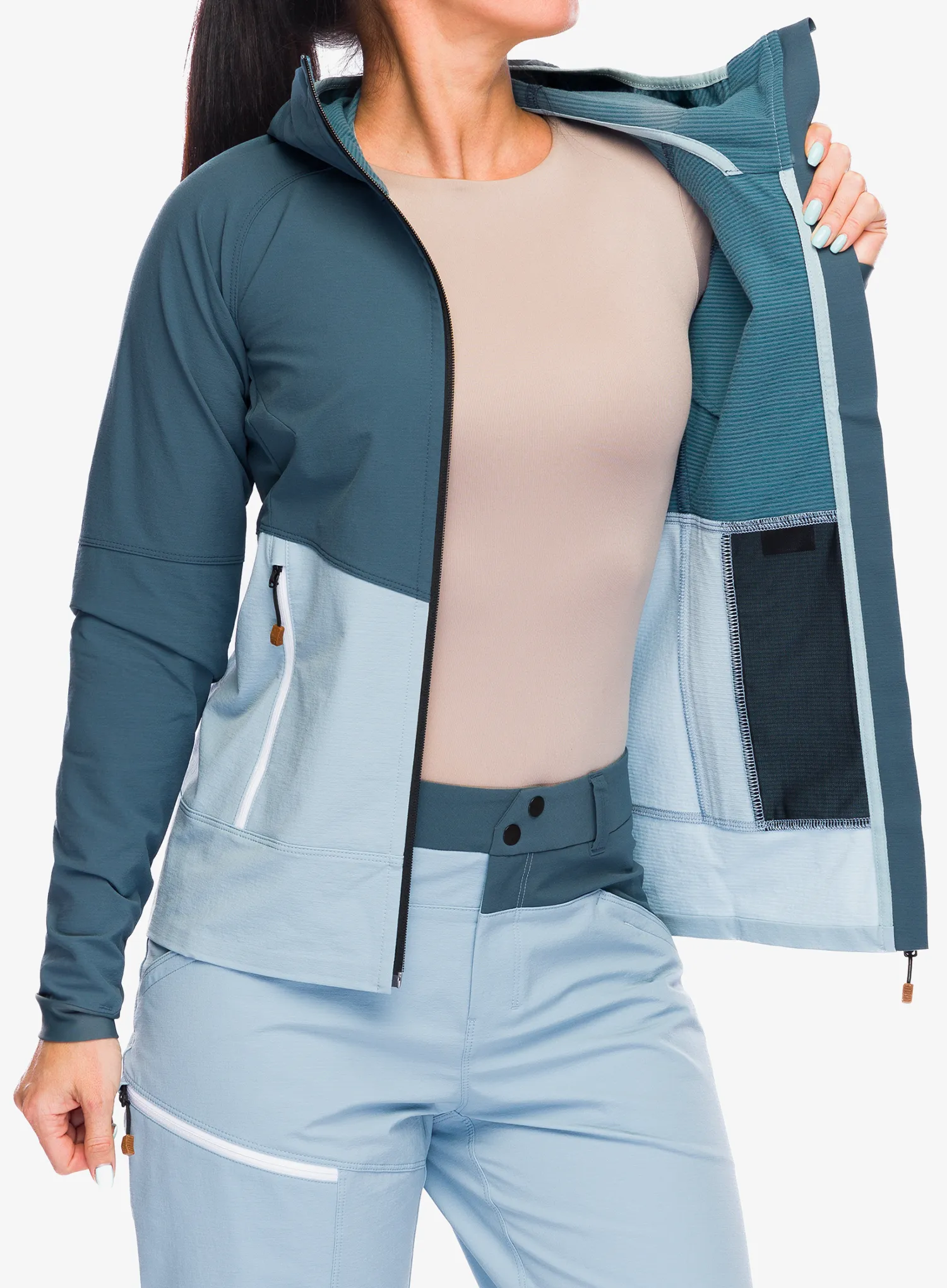 Softshellová bunda dámská Ortovox Punta Berrino Hooded Jacket - dark arctic grey