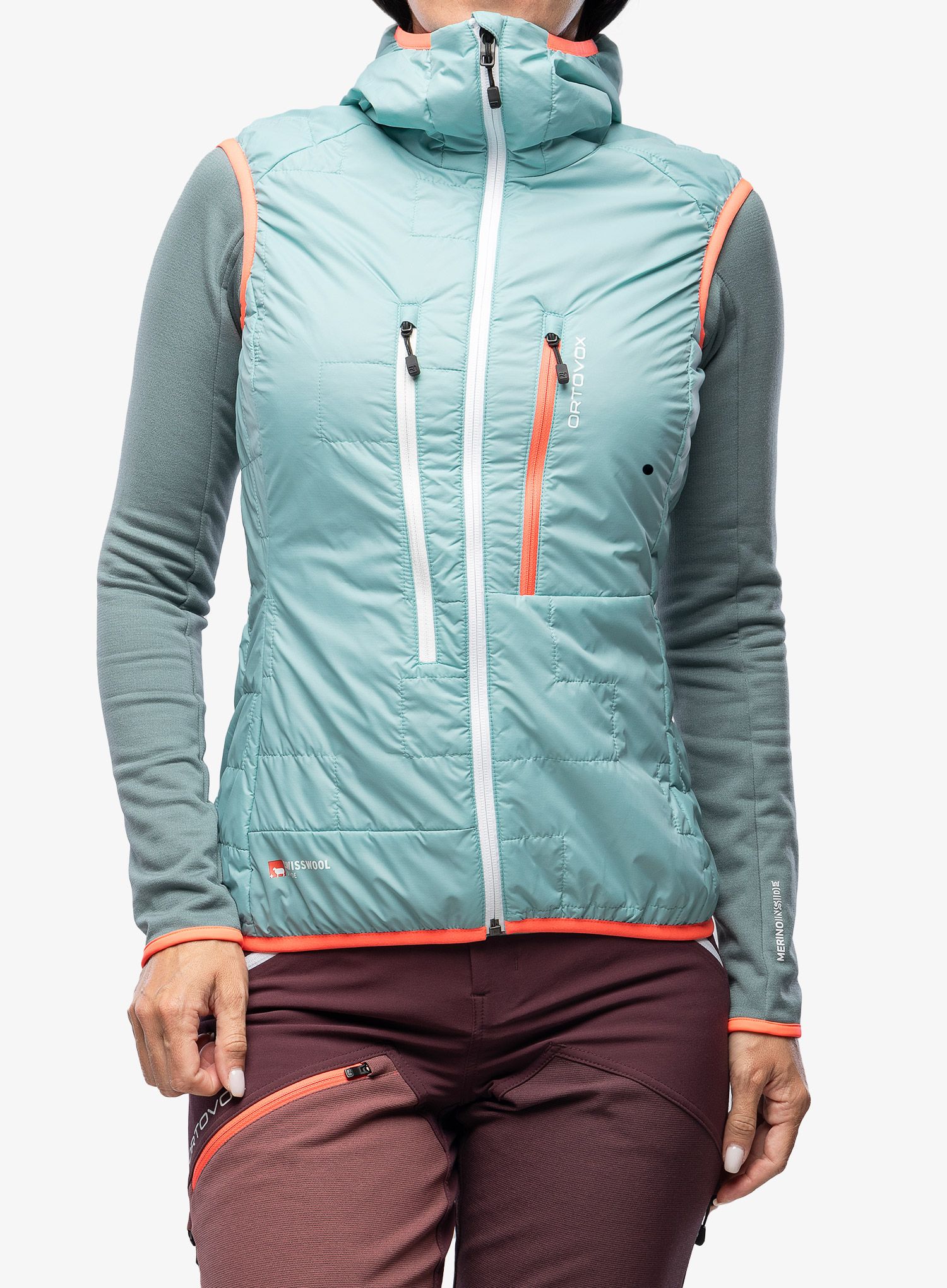 Vesta dámská Ortovox Swisswool Piz Boe Vest - ice waterfall