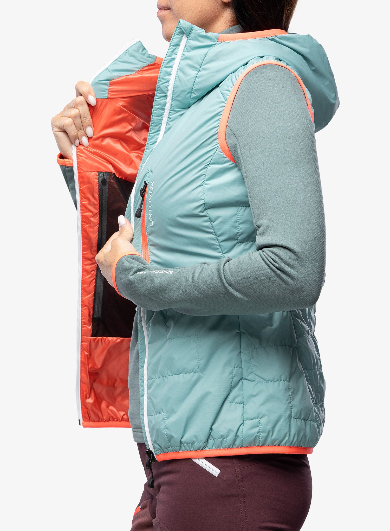 Vesta dámská Ortovox Swisswool Piz Boe Vest - ice waterfall
