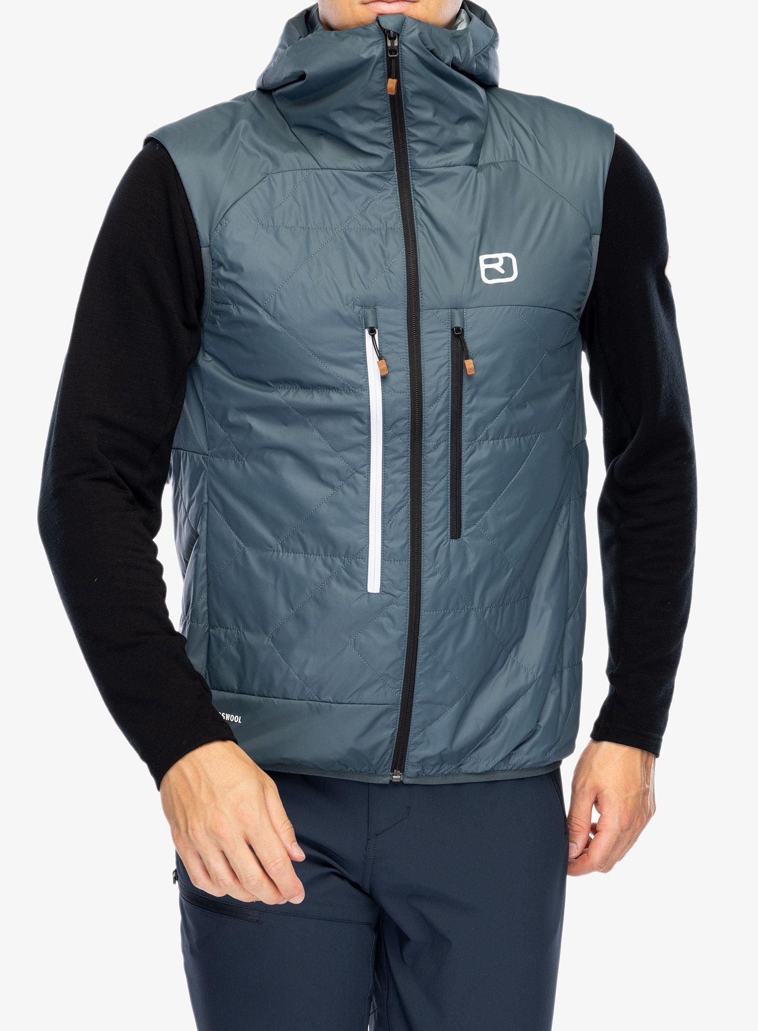 Zateplená vesta Ortovox Swisswool Piz Boe Vest - dark arctic grey