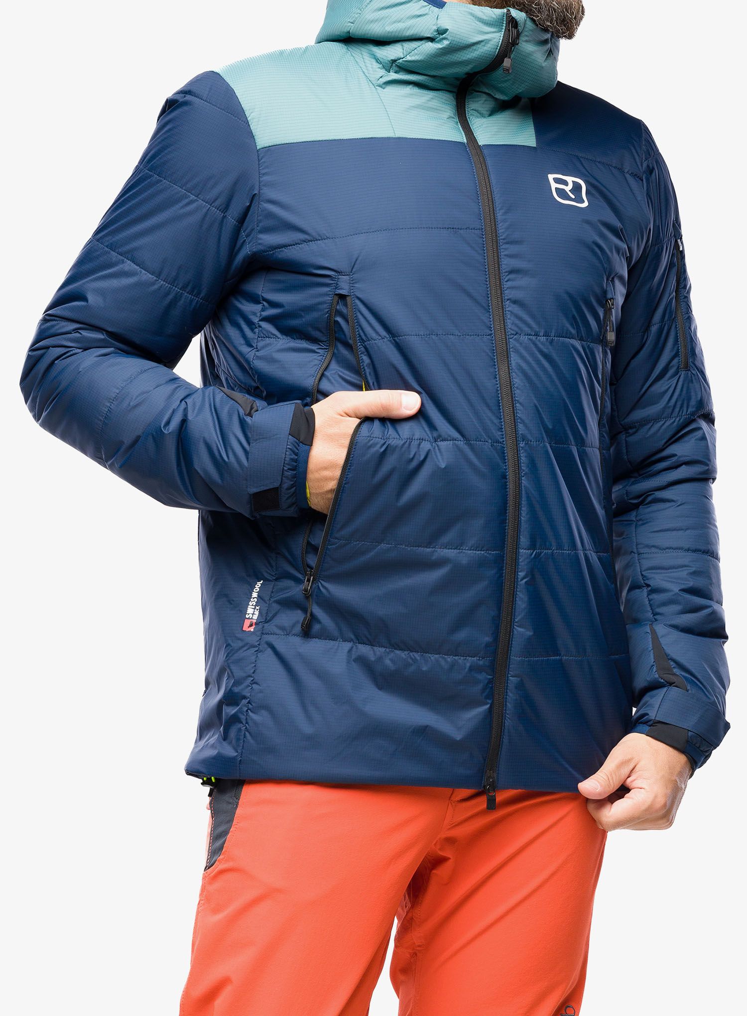 Bunda na lyže Ortovox Swisswool Zinal Jacket - deep ocean