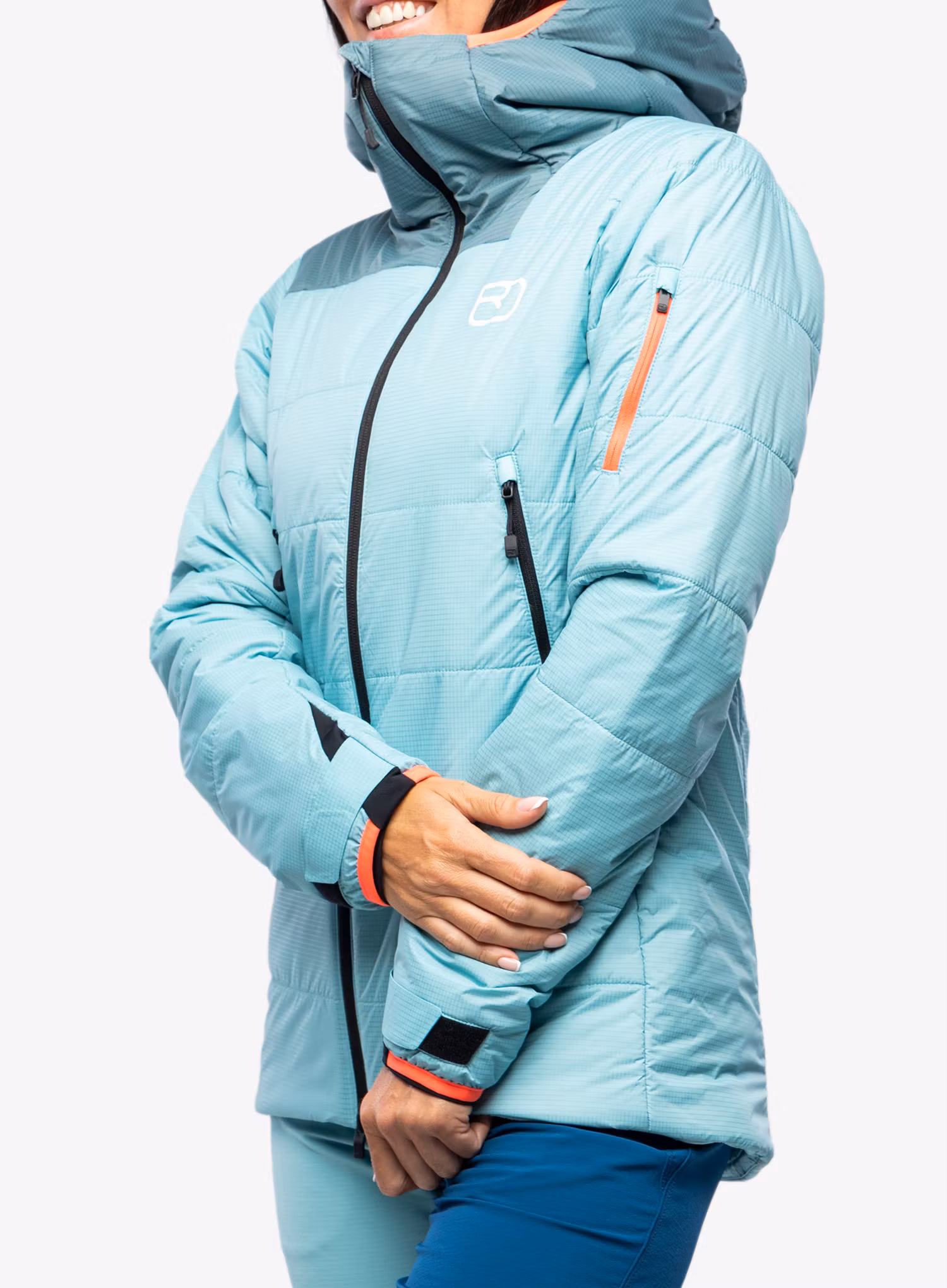 Dámská lyžařská bunda Ortovox Swisswool Zinal Jacket - ice waterfall