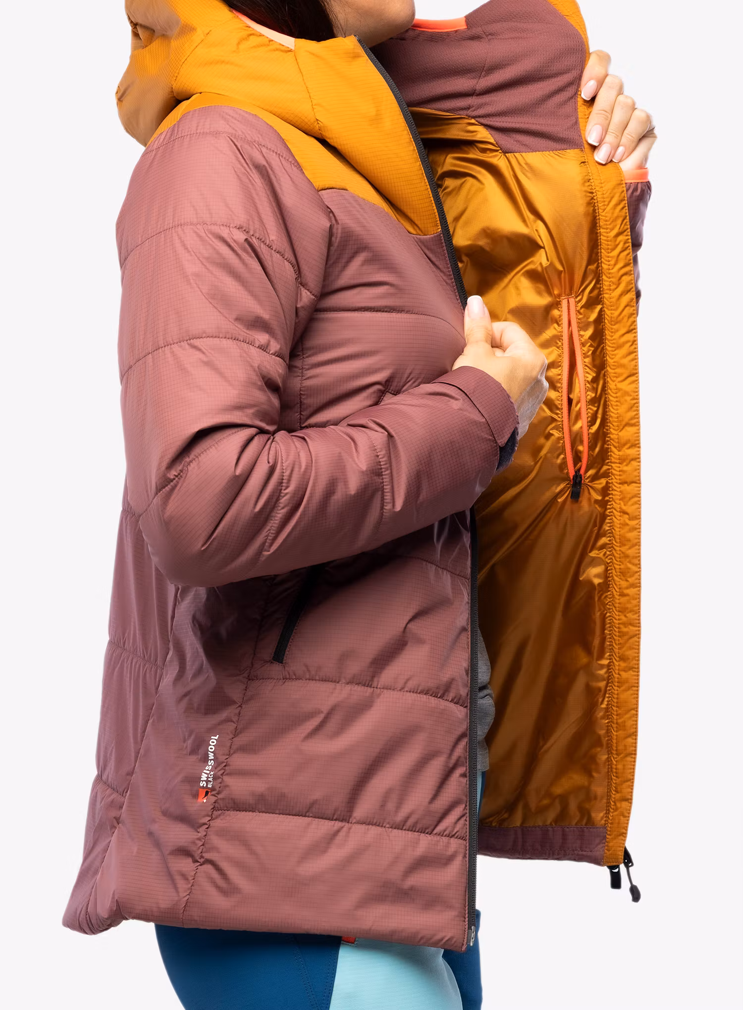 Dámská lyžařská bunda Ortovox Swisswool Zinal Jacket - mountain rose