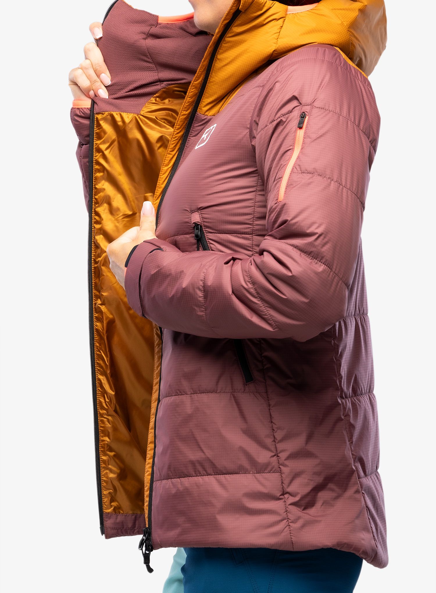 Dámská lyžařská bunda Ortovox Swisswool Zinal Jacket - mountain rose
